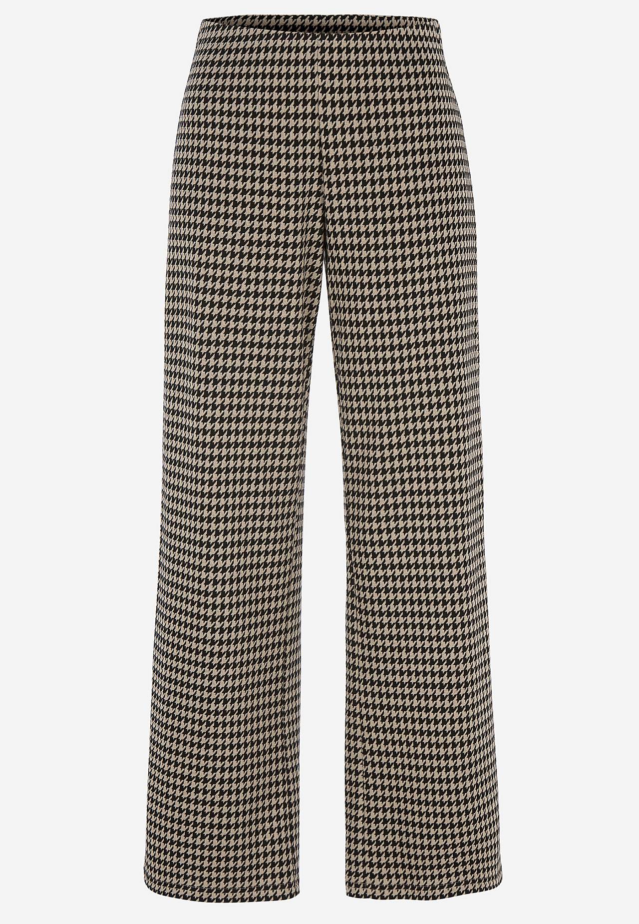 Jersey pants with straight legs