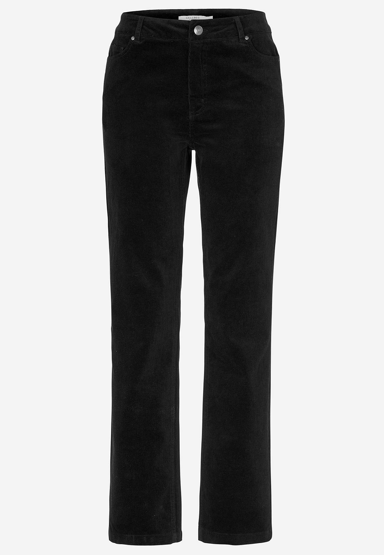 Stretchy kordfløyelsbukse med rette ben