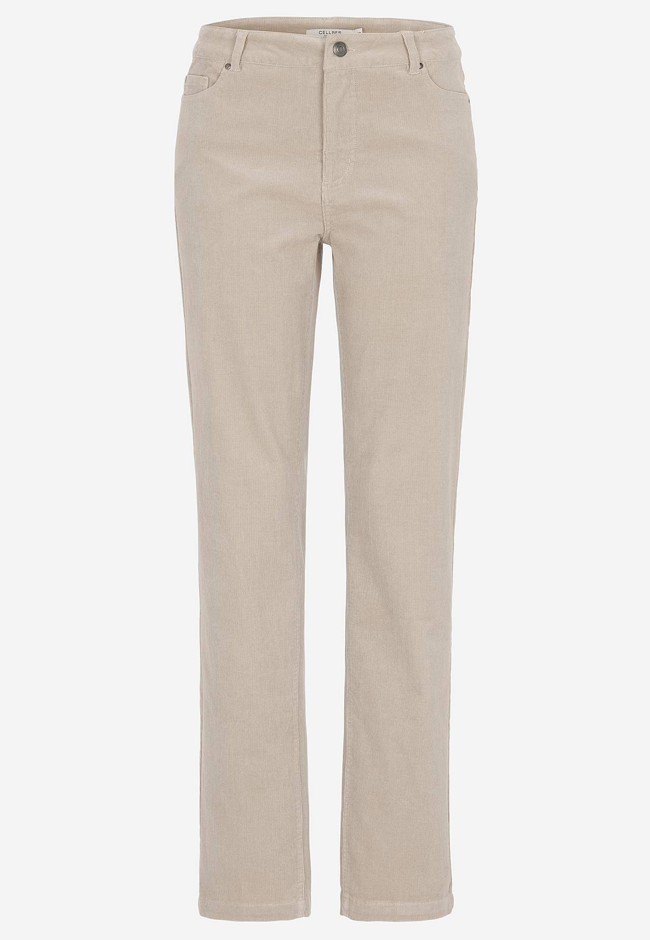 Stretchy corduroy trouser with straight legs