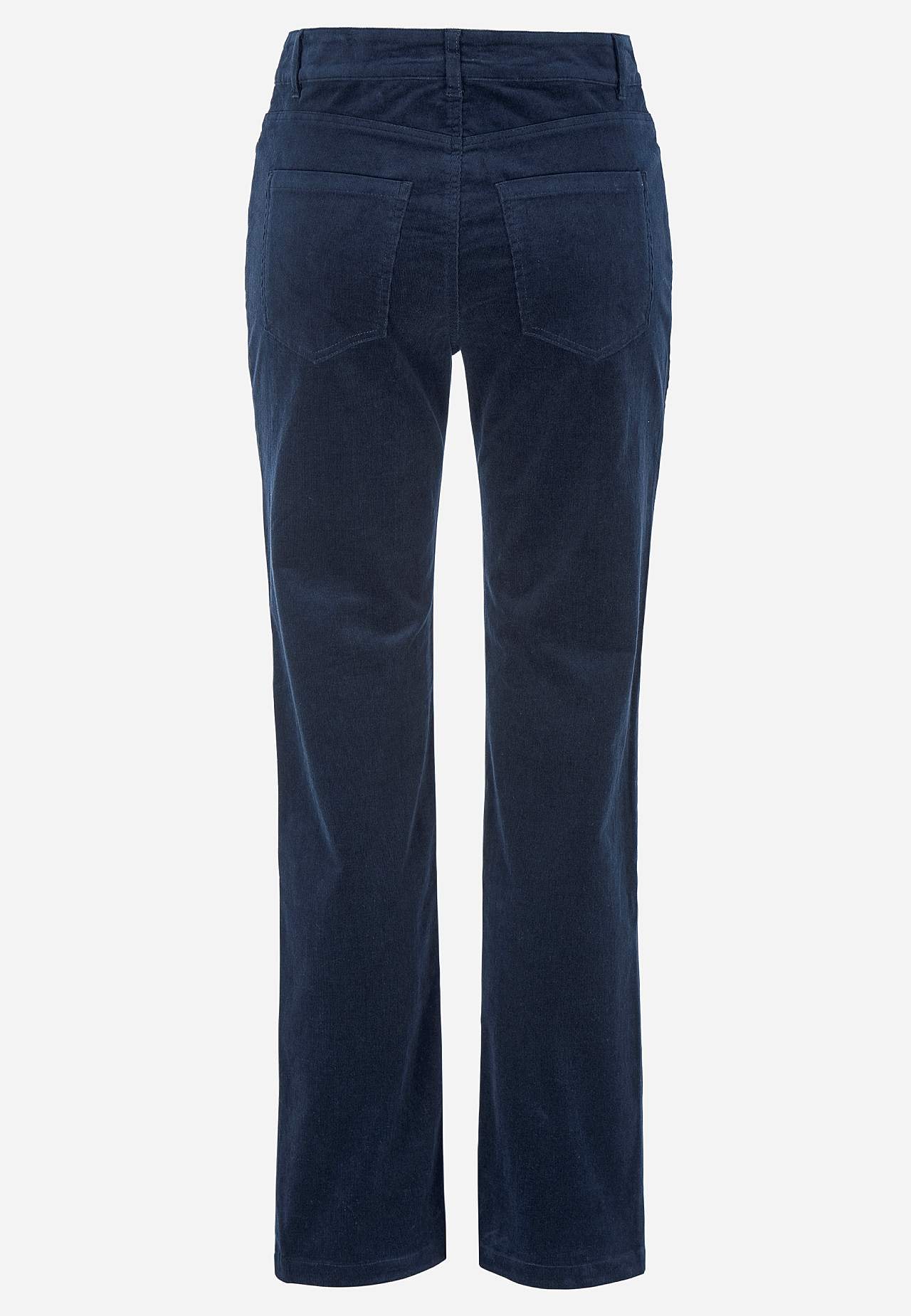 Stretchy corduroy trouser with straight legs