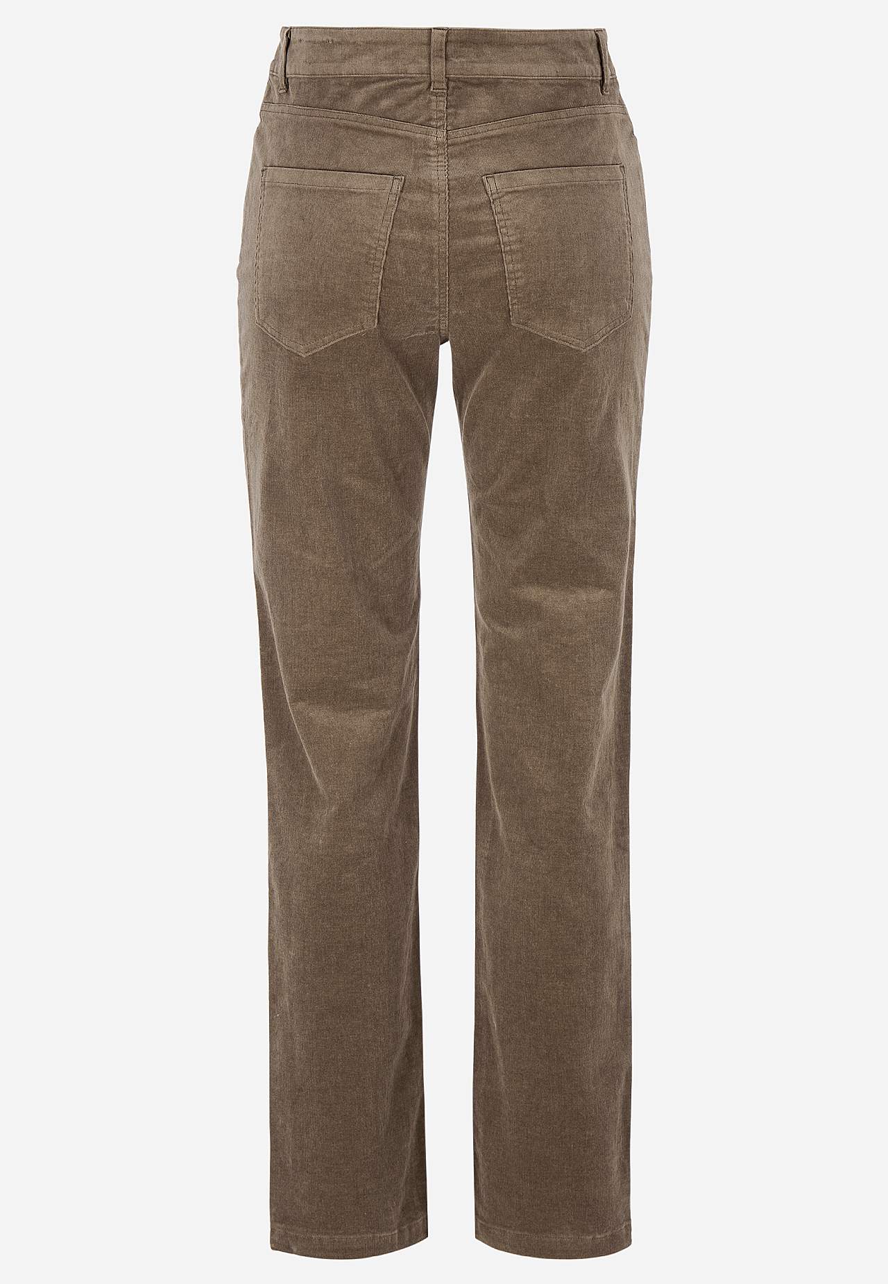 Stretchy corduroy trouser with straight legs