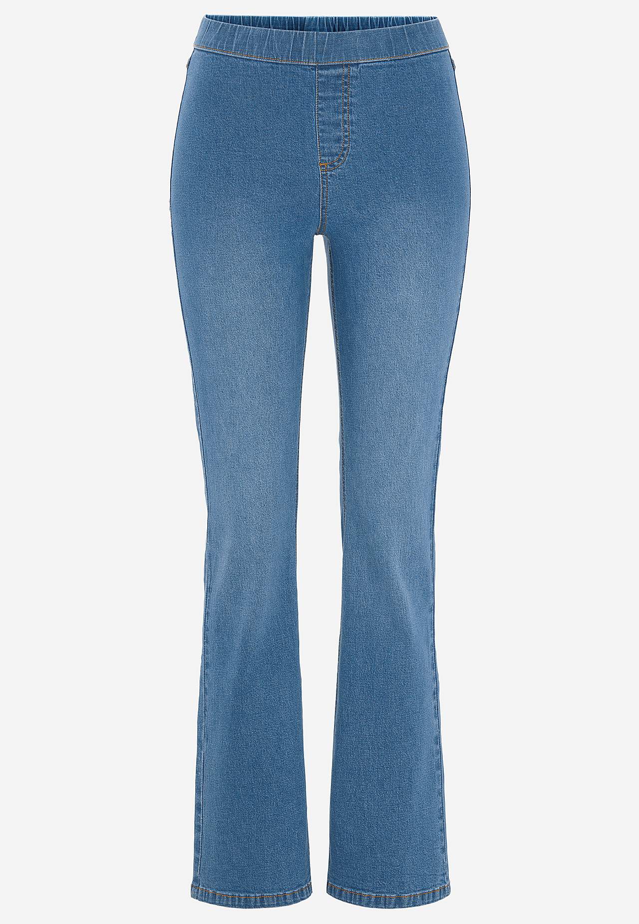Stretchy jeggings with bootcut