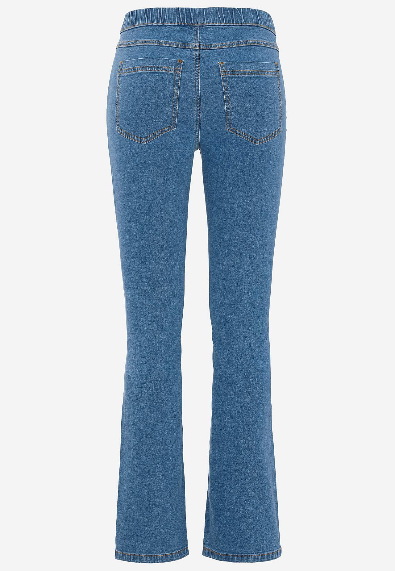 Stretchy jeggings with bootcut