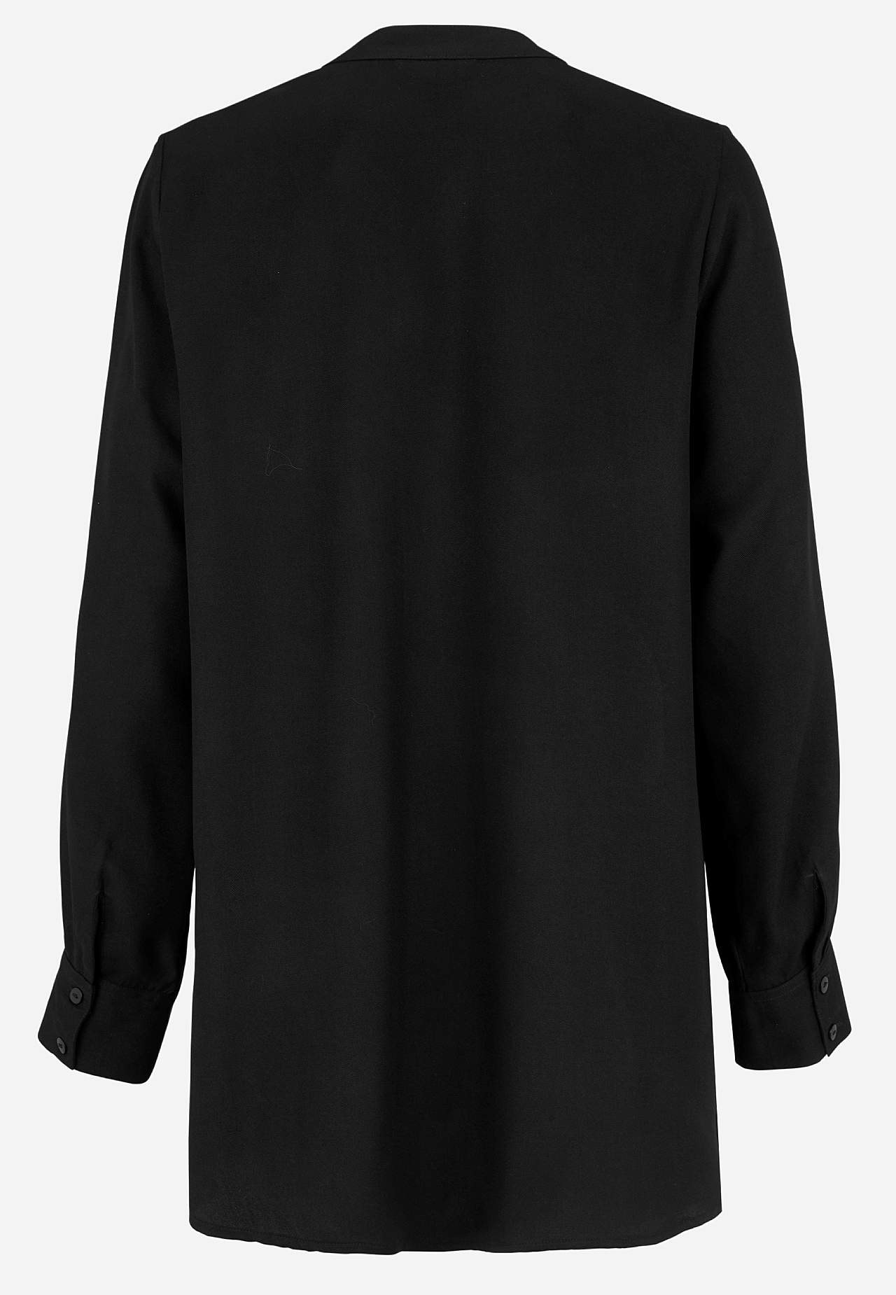 Woven tunic with buttons