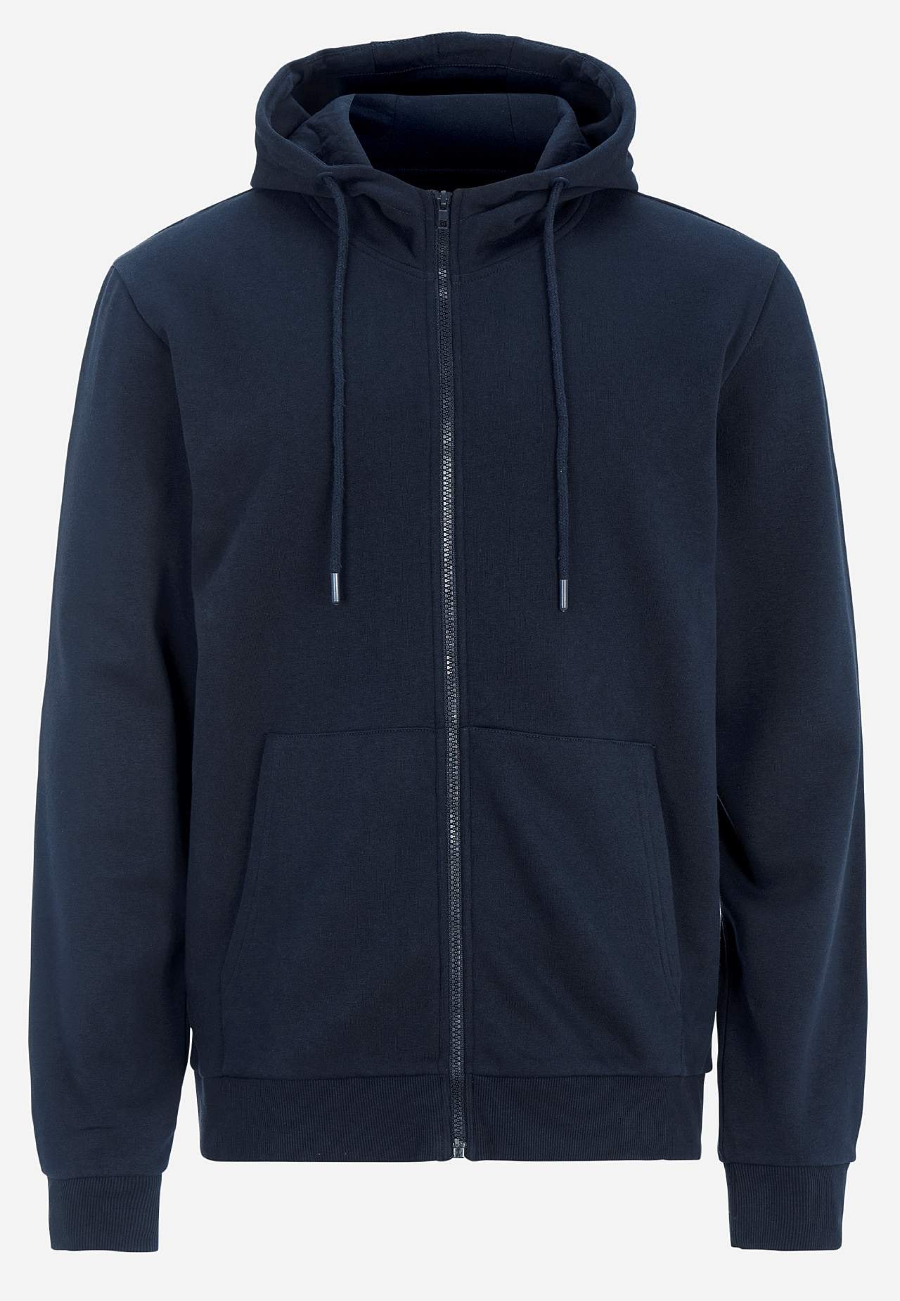 Hooded top with zip