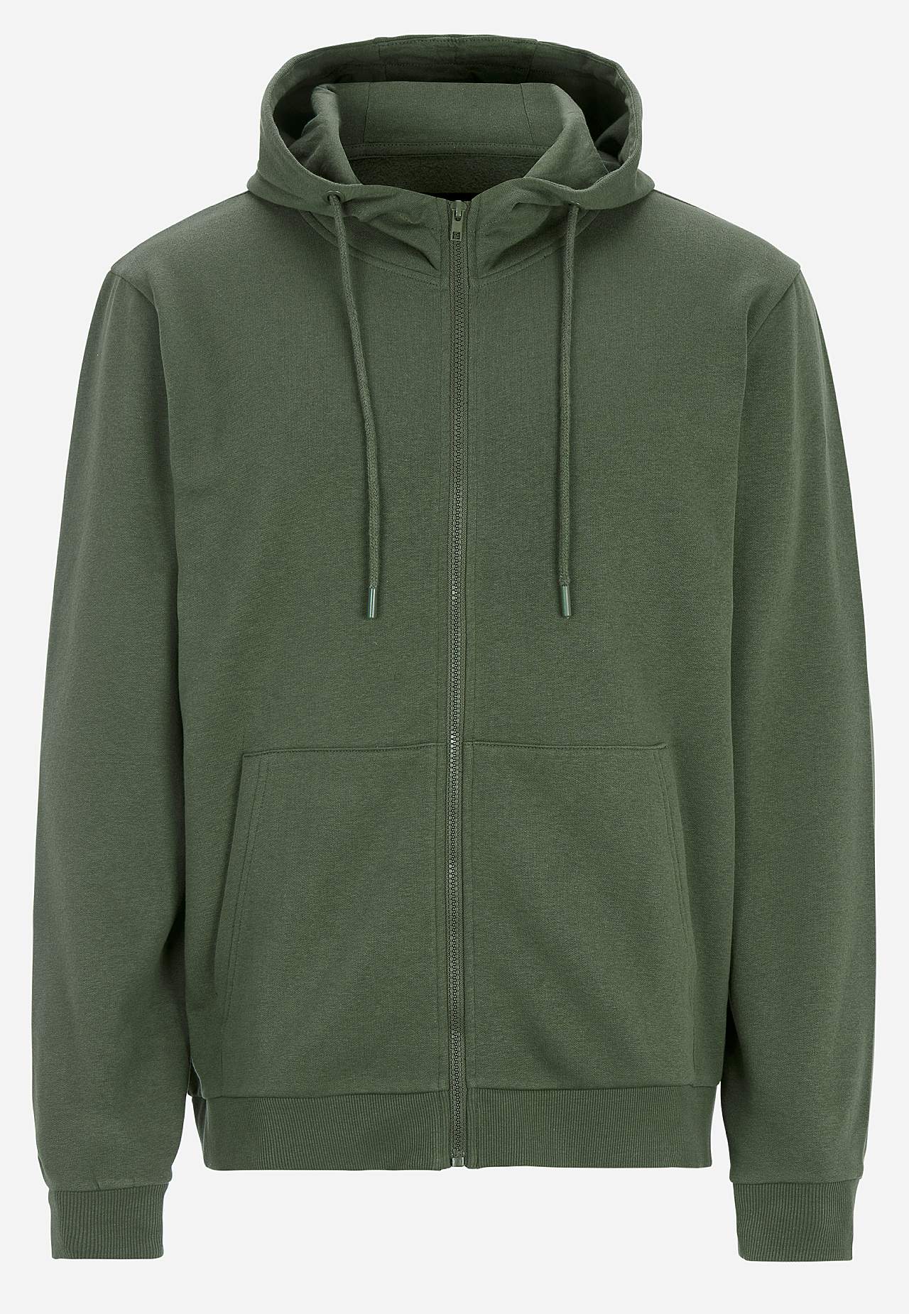 Hooded top with zip