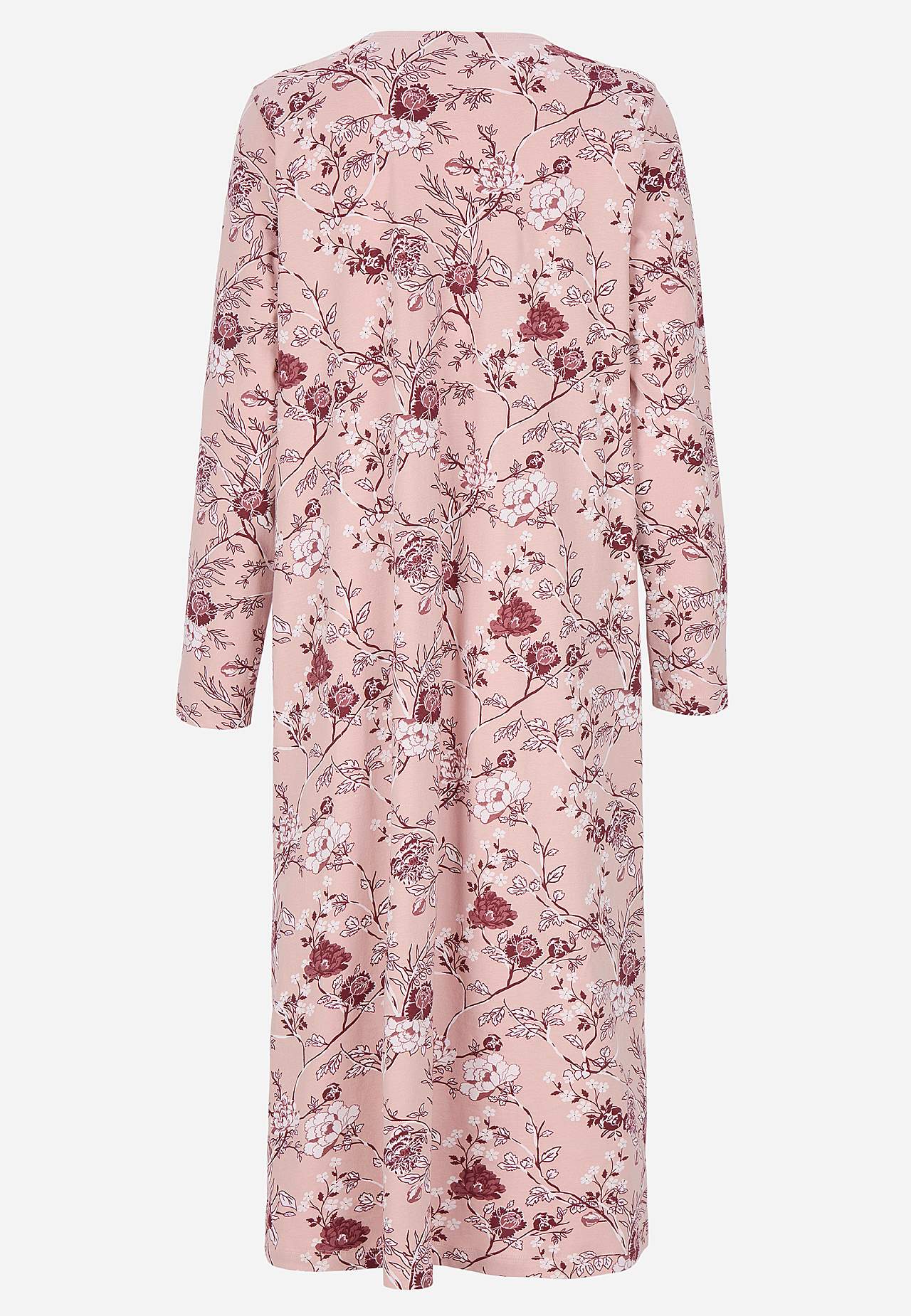 Floral nightdress with long sleeves