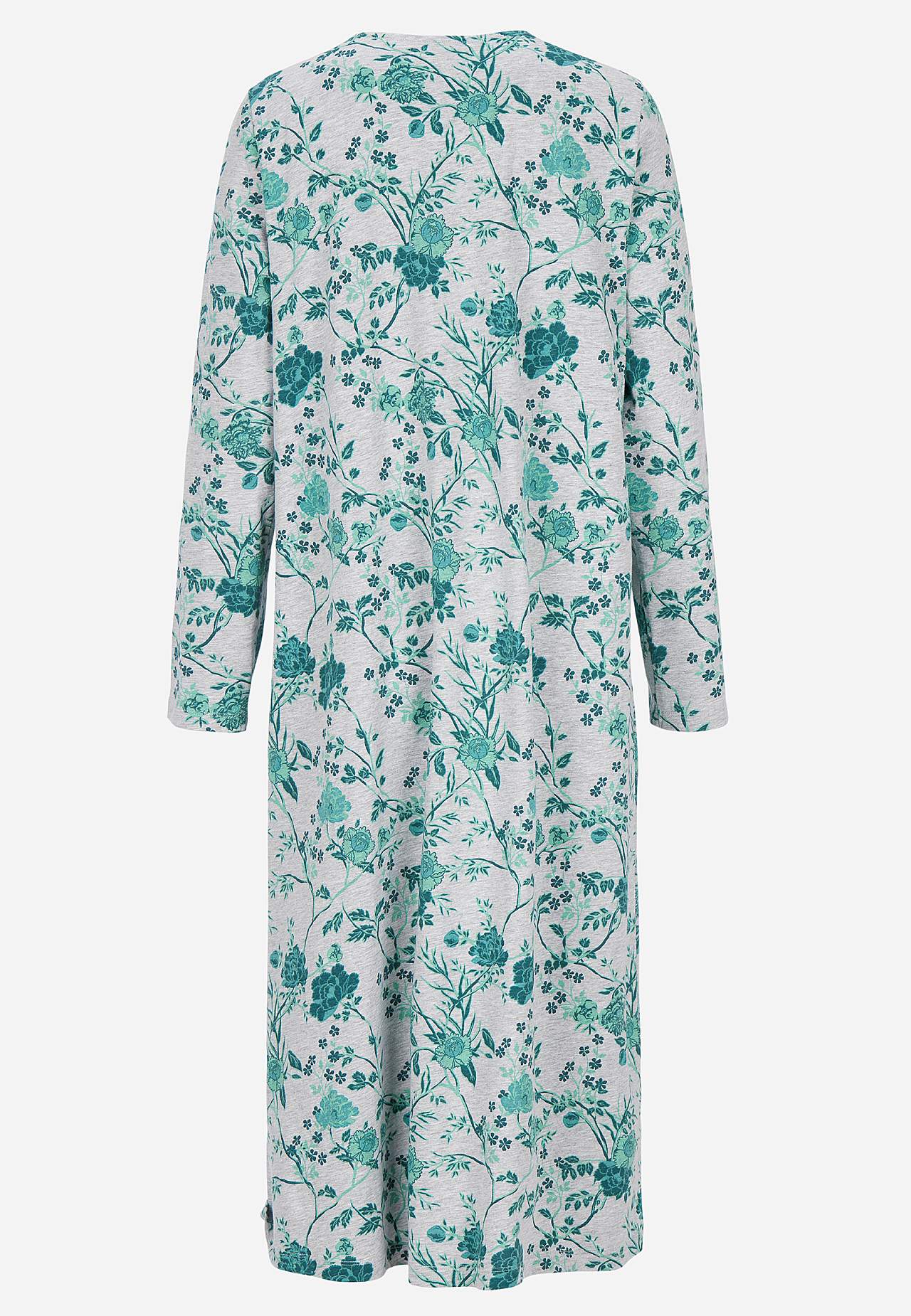 Floral nightdress with long sleeves