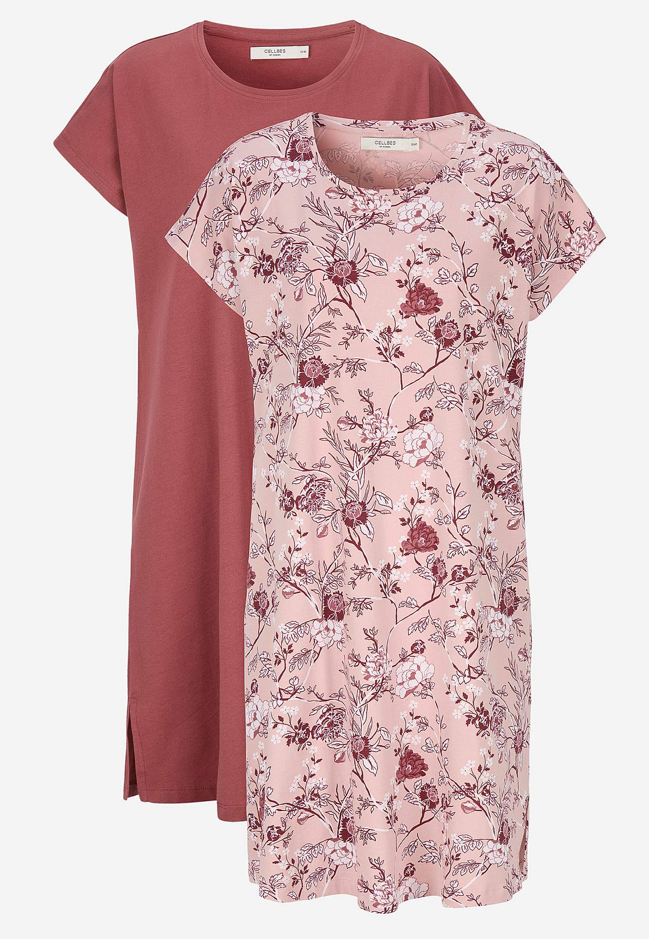 Short-sleeved nightdress 2-pack