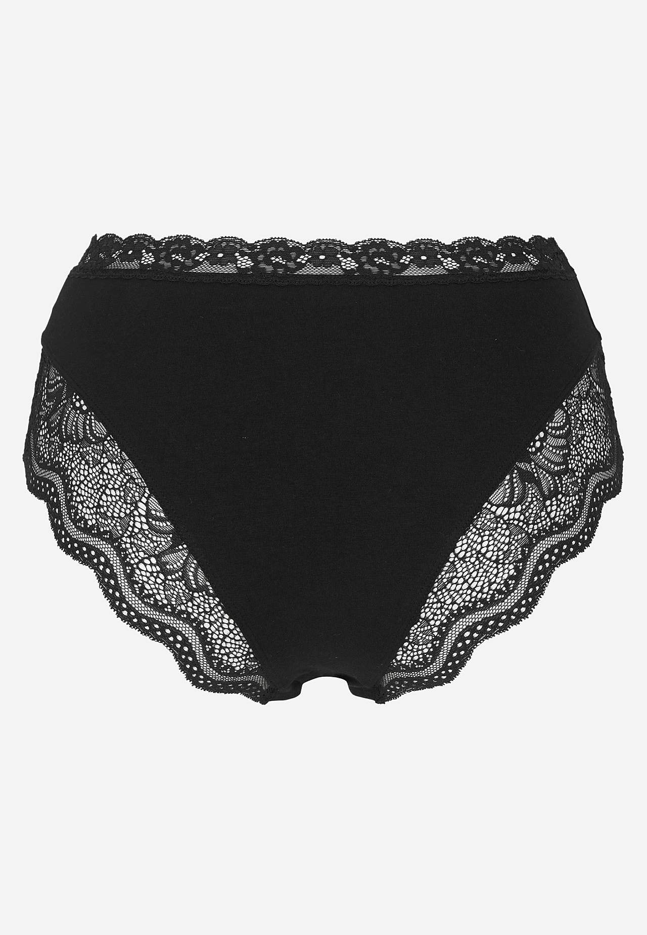 Women's briefs in cotton with lace border 3-pack