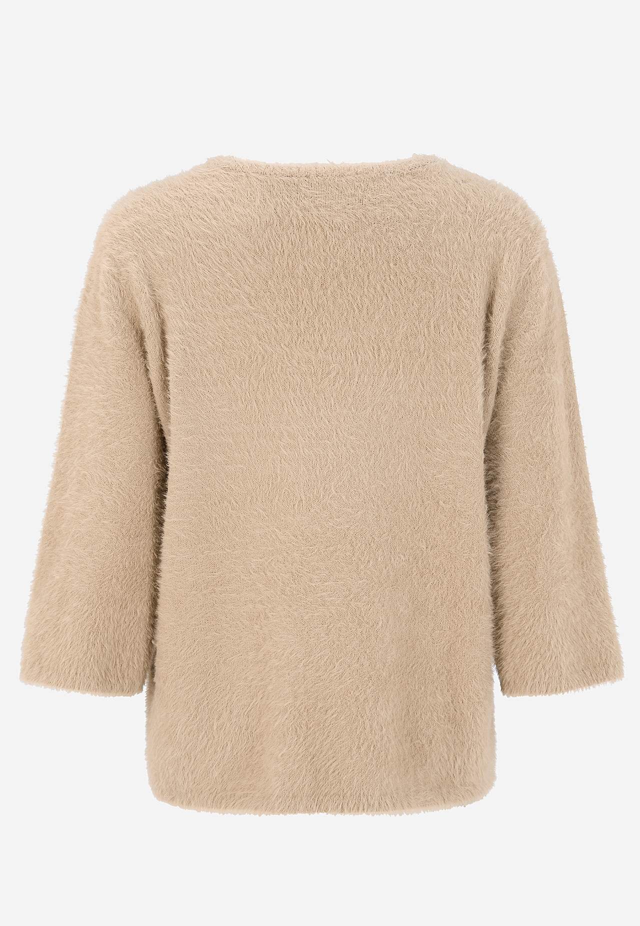 Knitted sweater with 3/4 sleeves