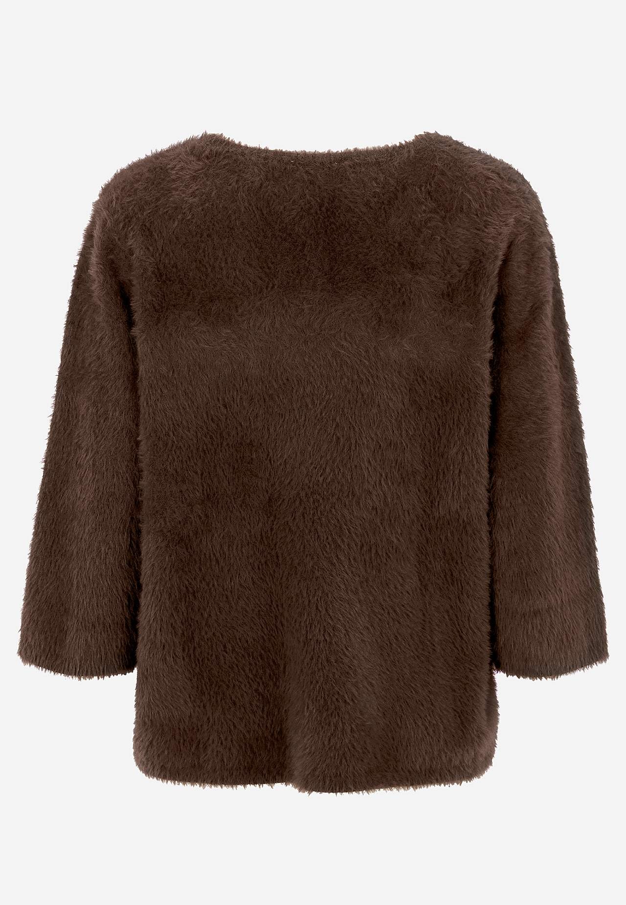 Knitted sweater with 3/4 sleeves