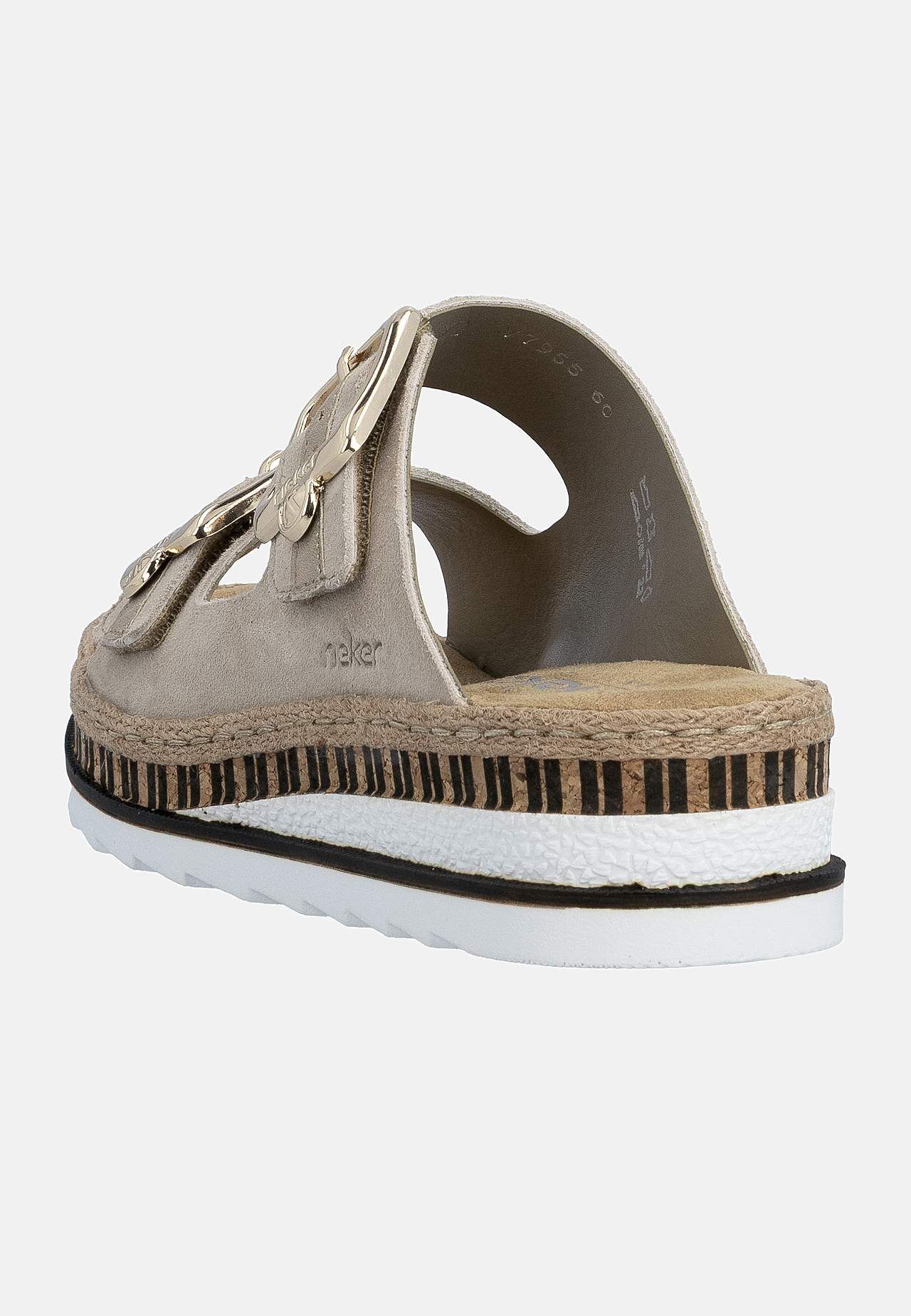 Skinnsandal med justerbara remmar