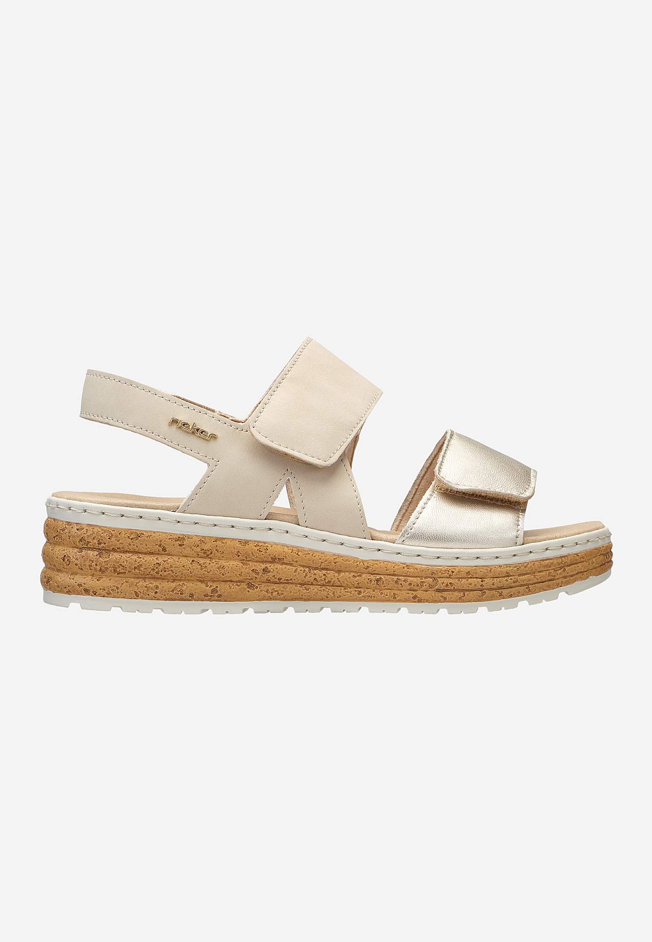 Skinnsandal med kilklack