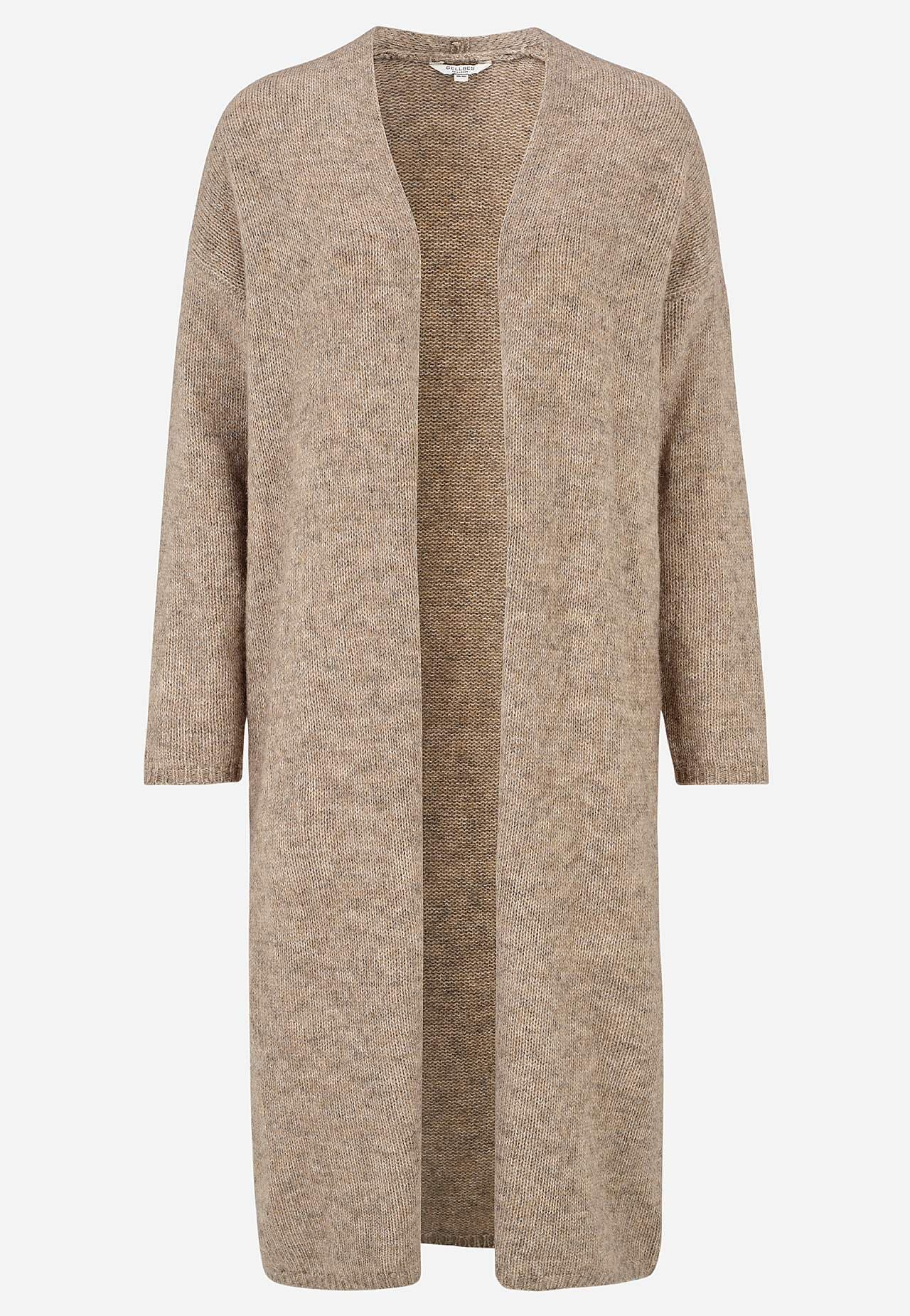Knitted, long cardigan