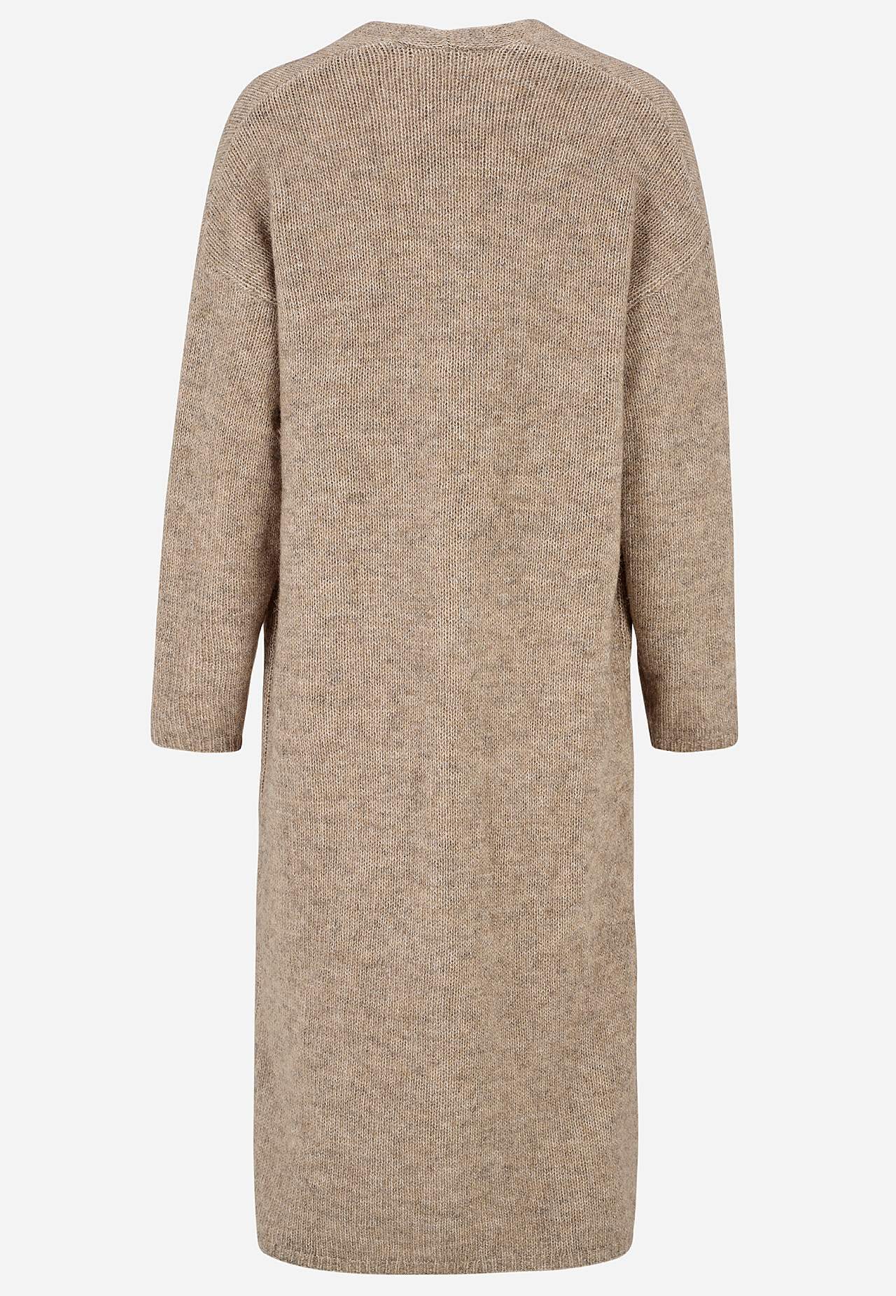 Knitted, long cardigan