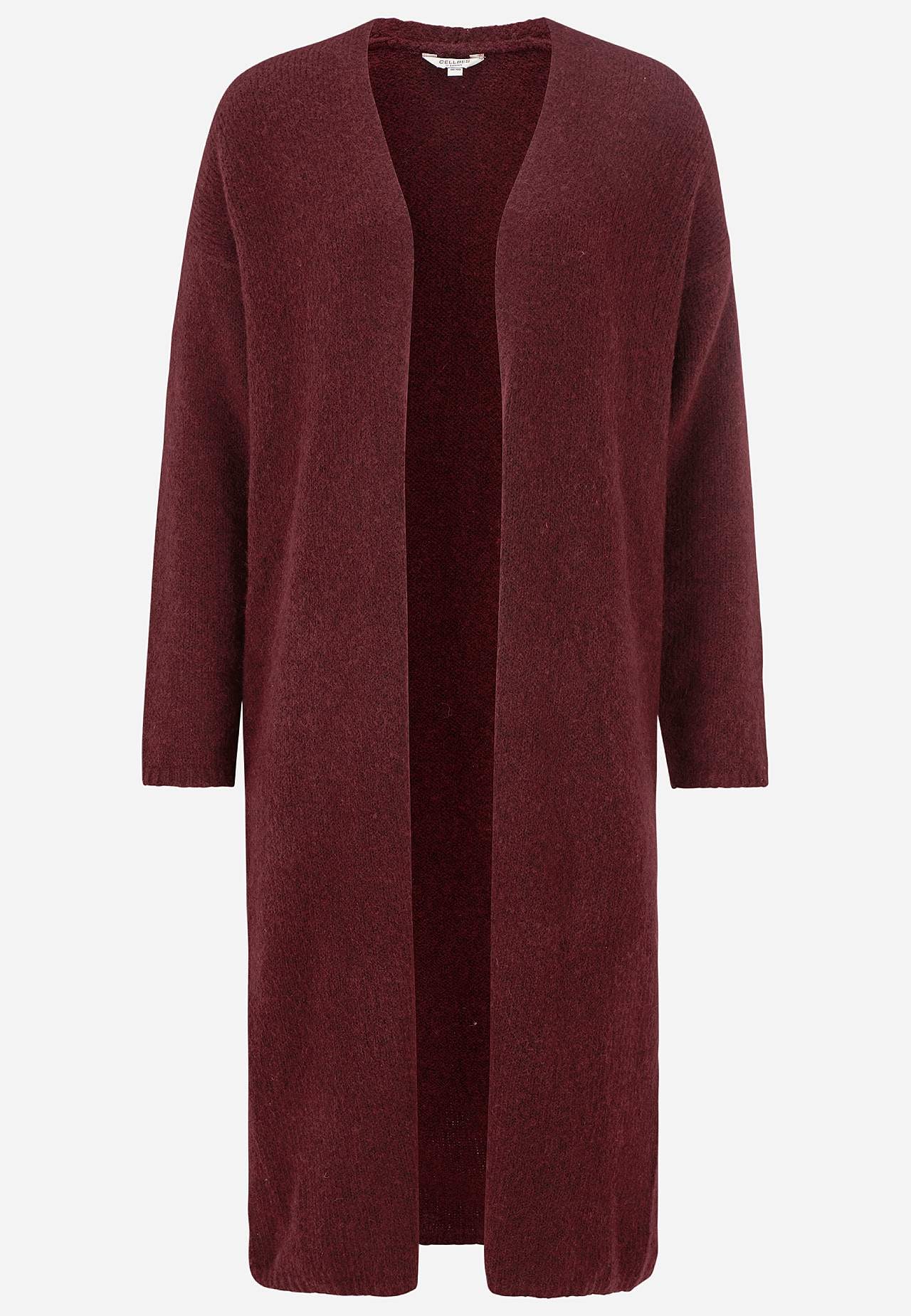 Knitted, long cardigan
