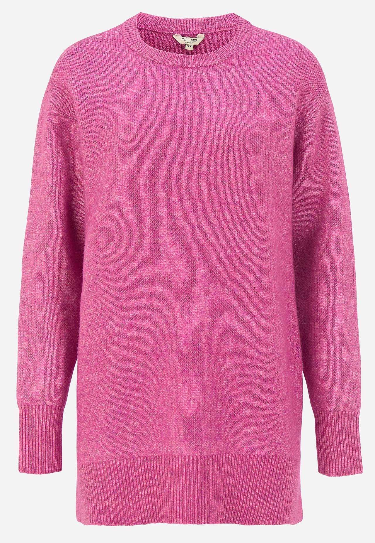 Knitted tunic with slits
