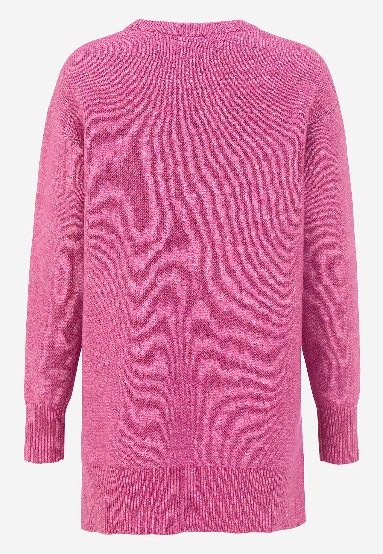 Knitted tunic with slits