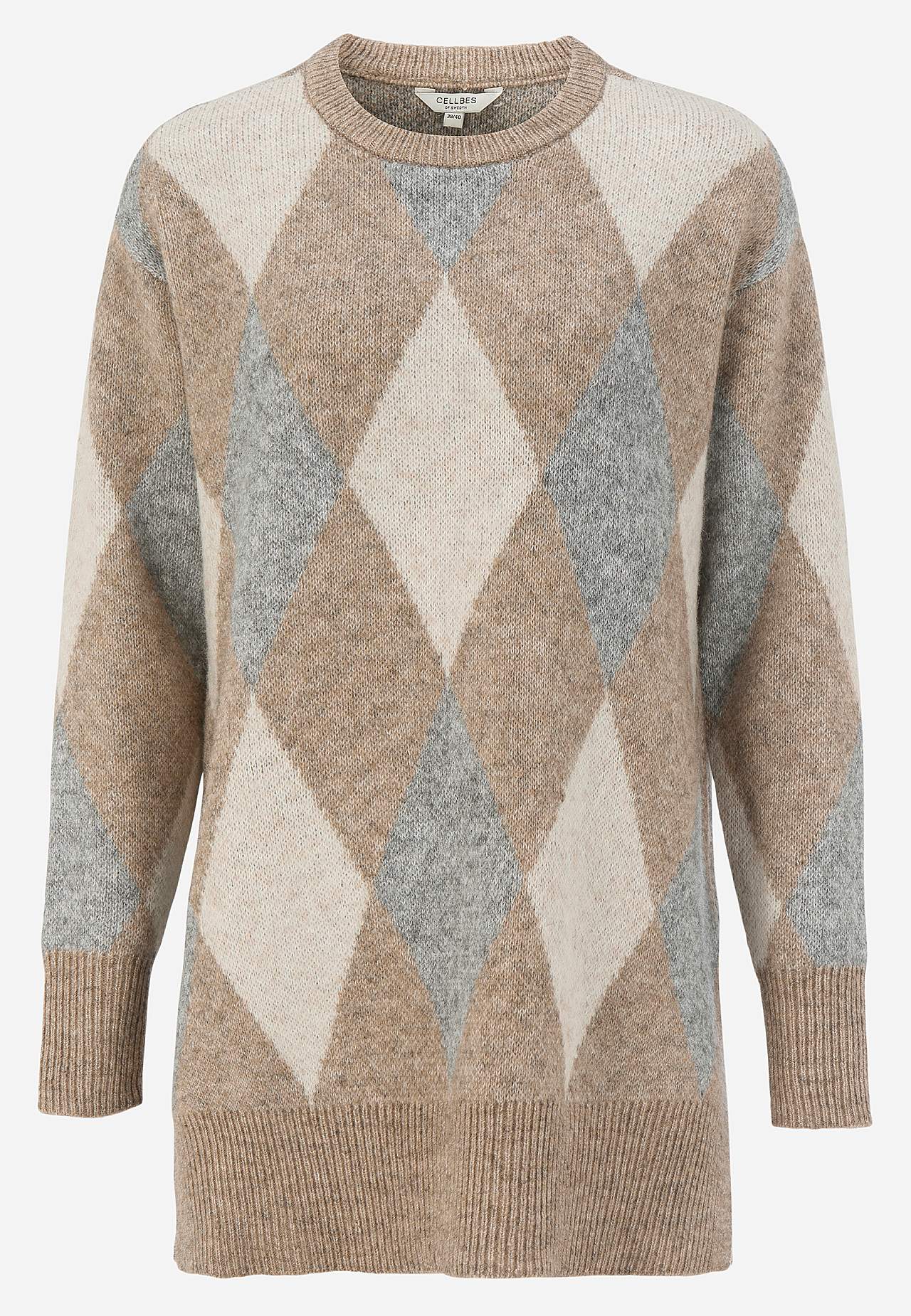 Knitted tunic with slits