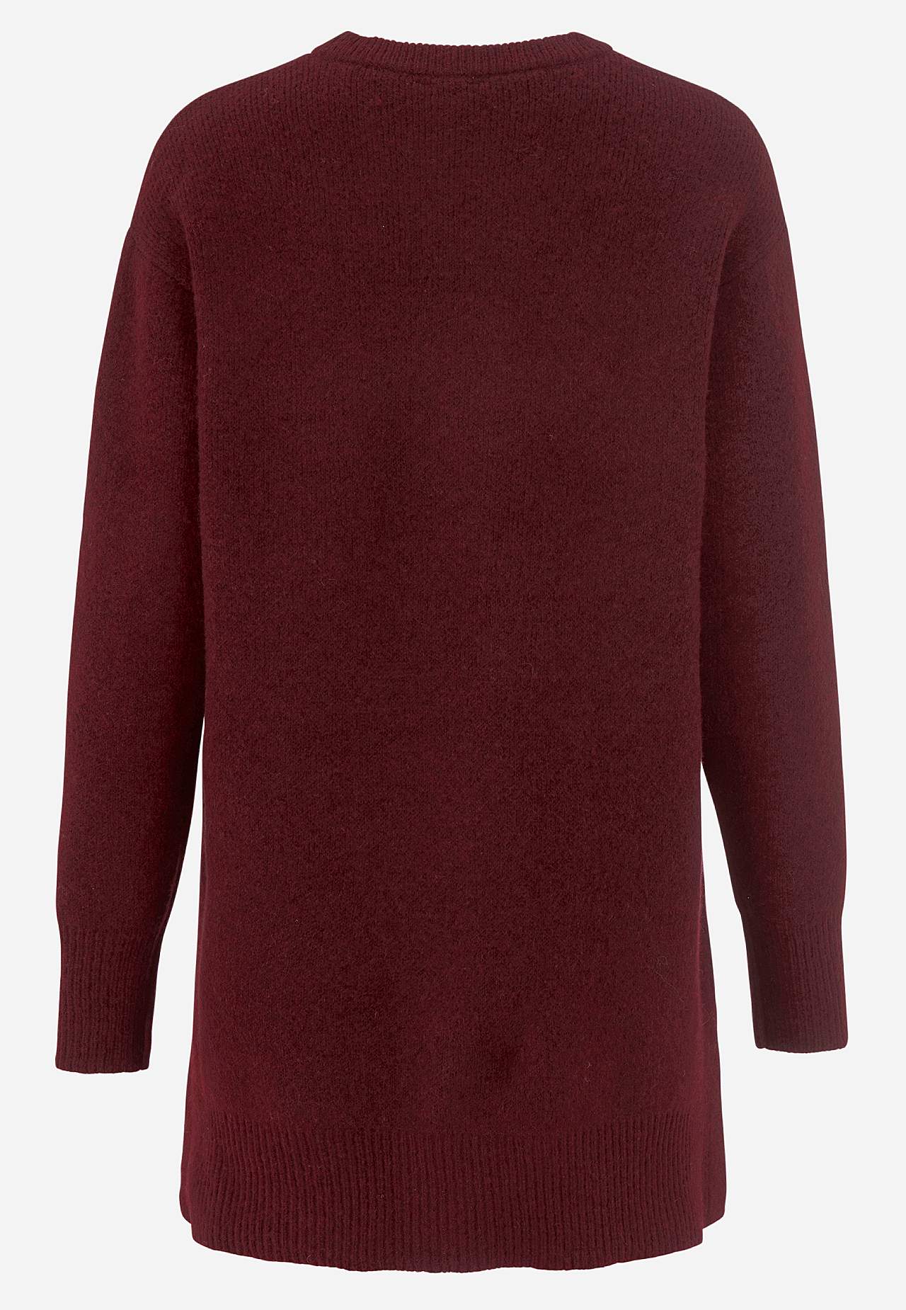 Knitted tunic with slits