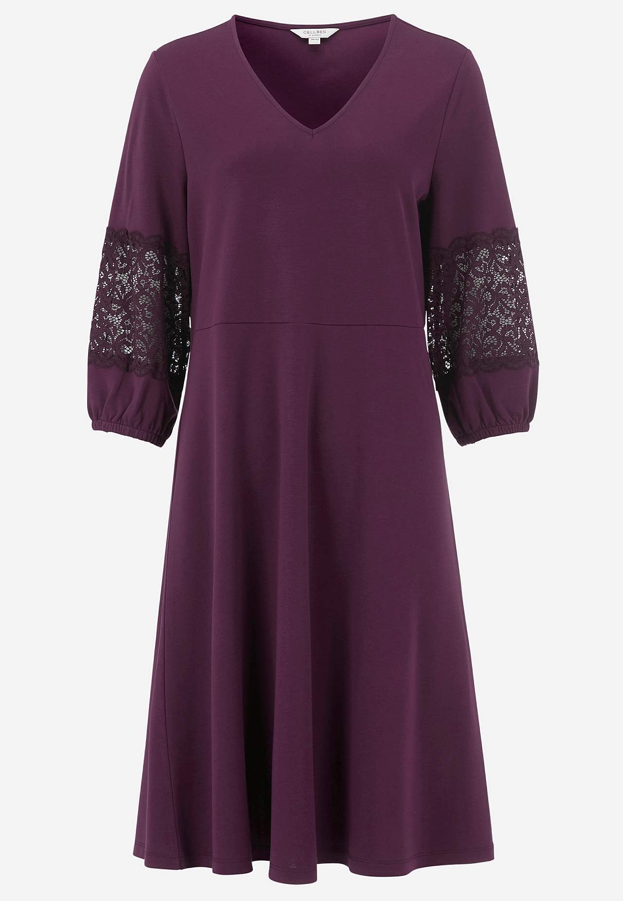 Viscose dress with lace details