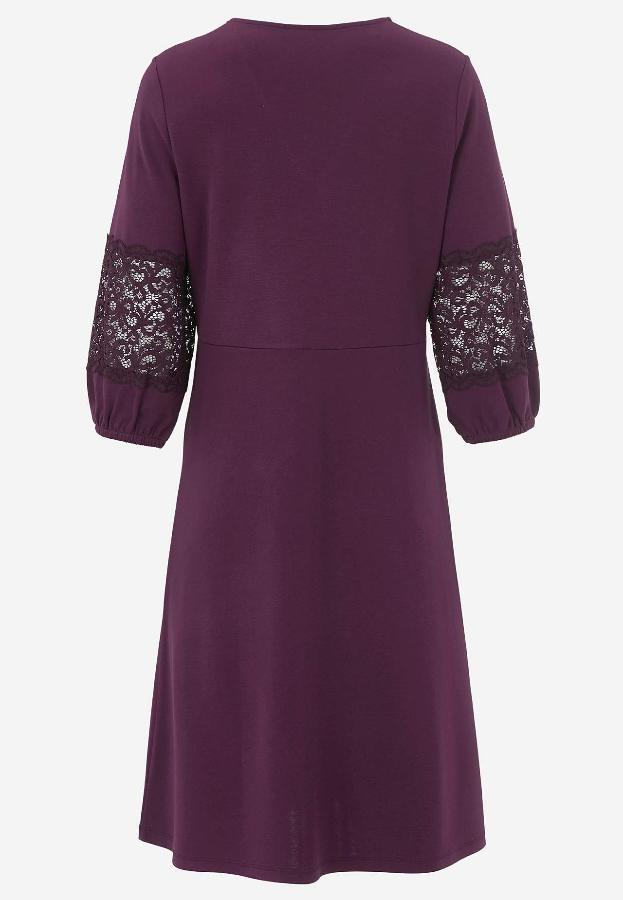 Viscose dress with lace details