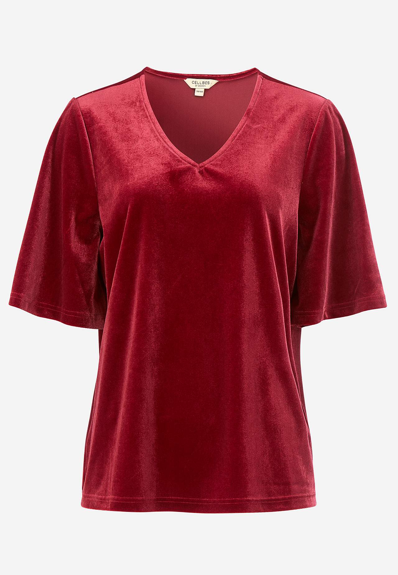 V-neck velvet top