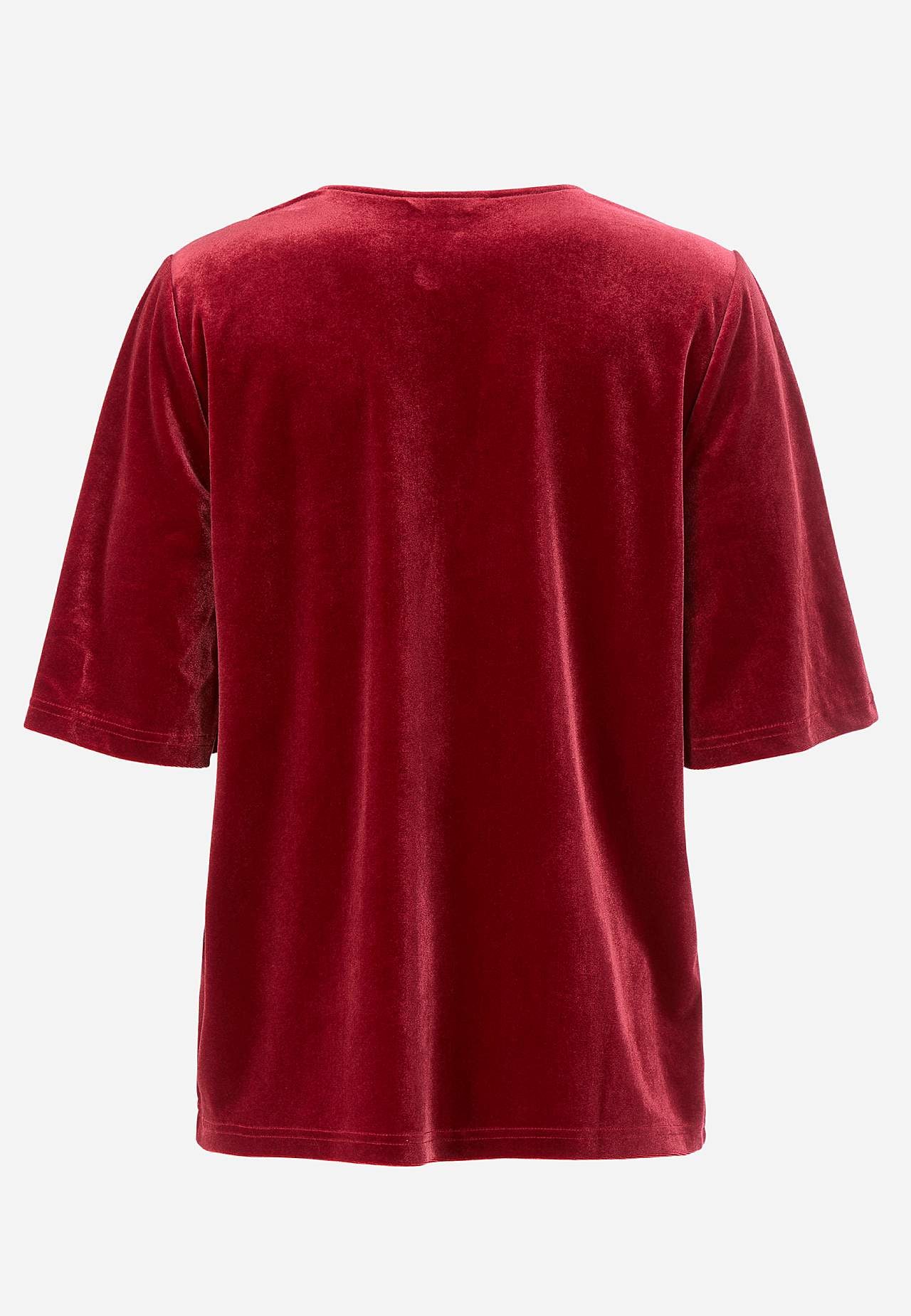 V-neck velvet top