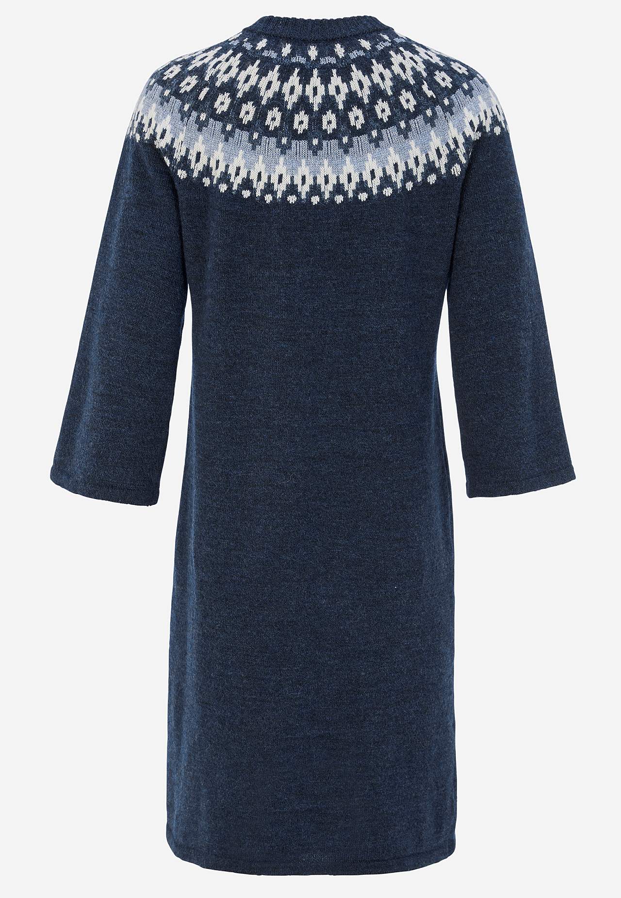 Knitted, jacquard patterned dress