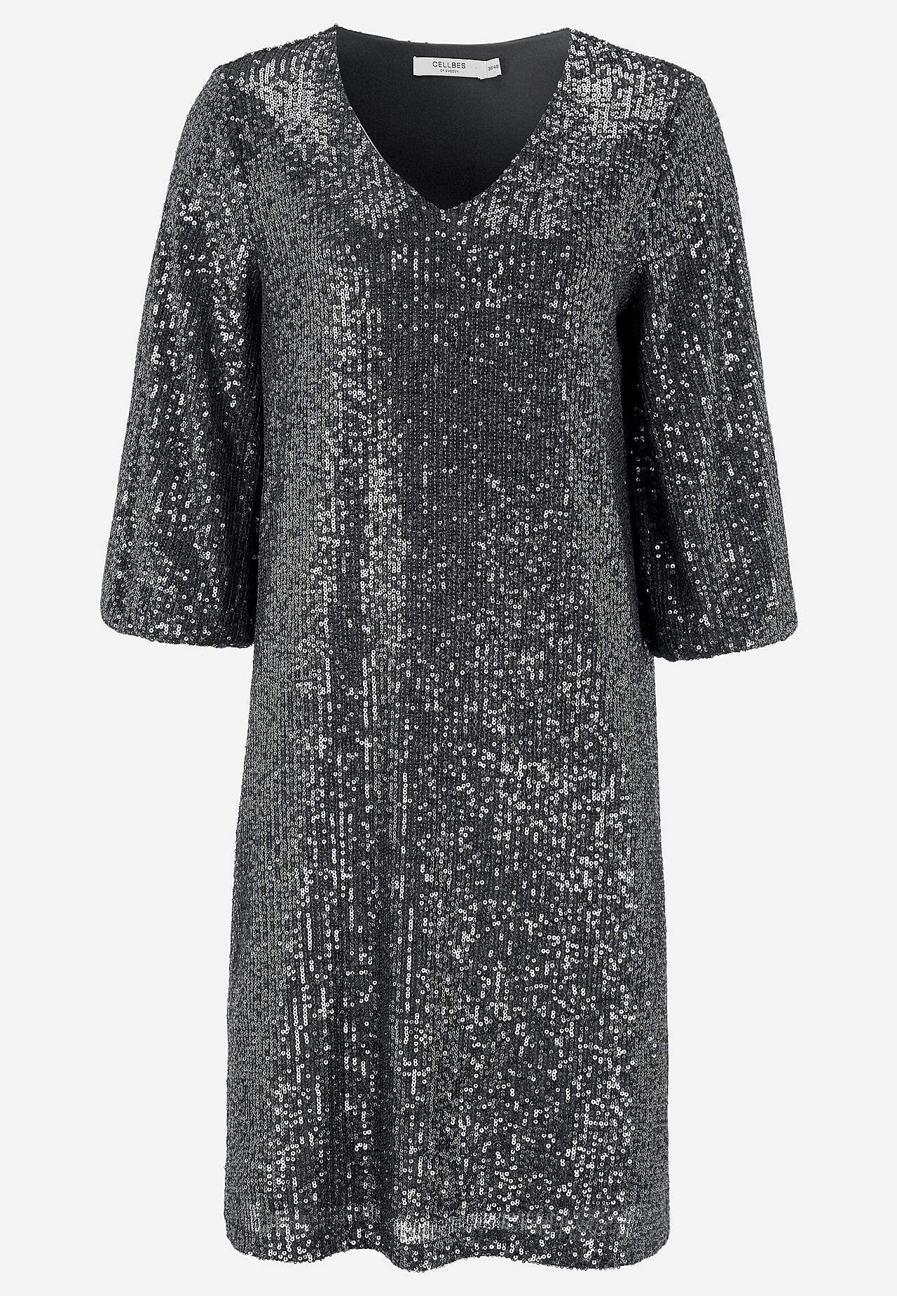 V-neck sequin dress