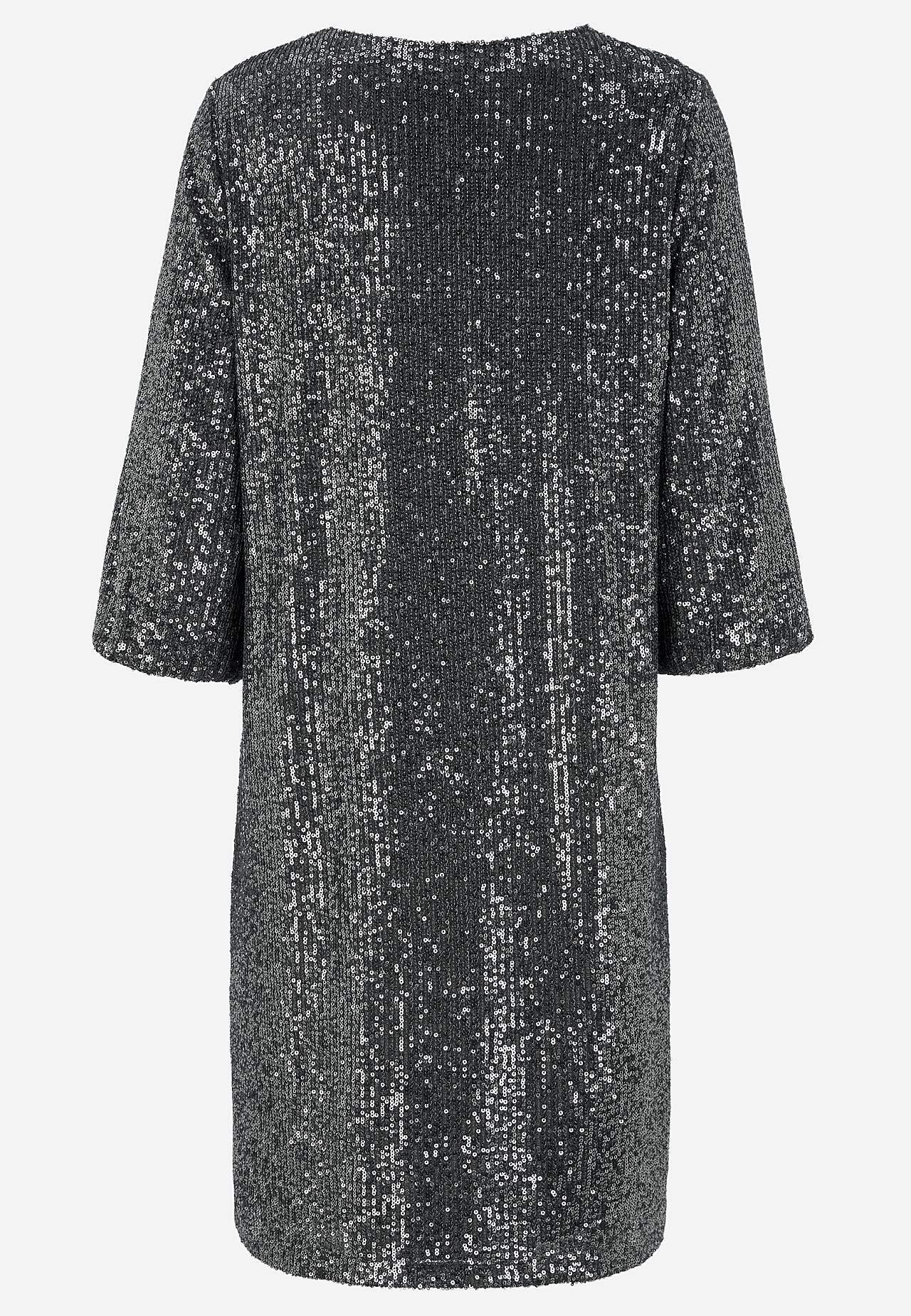 V-neck sequin dress