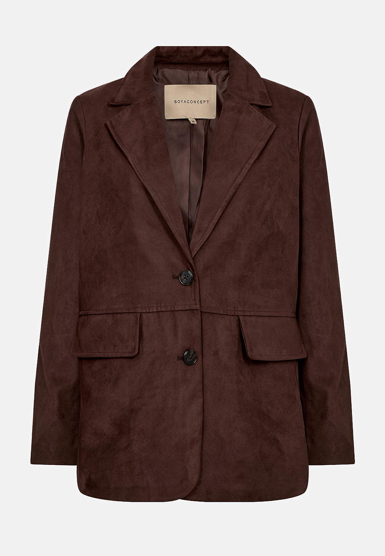 Blazer i ruskindsimitation