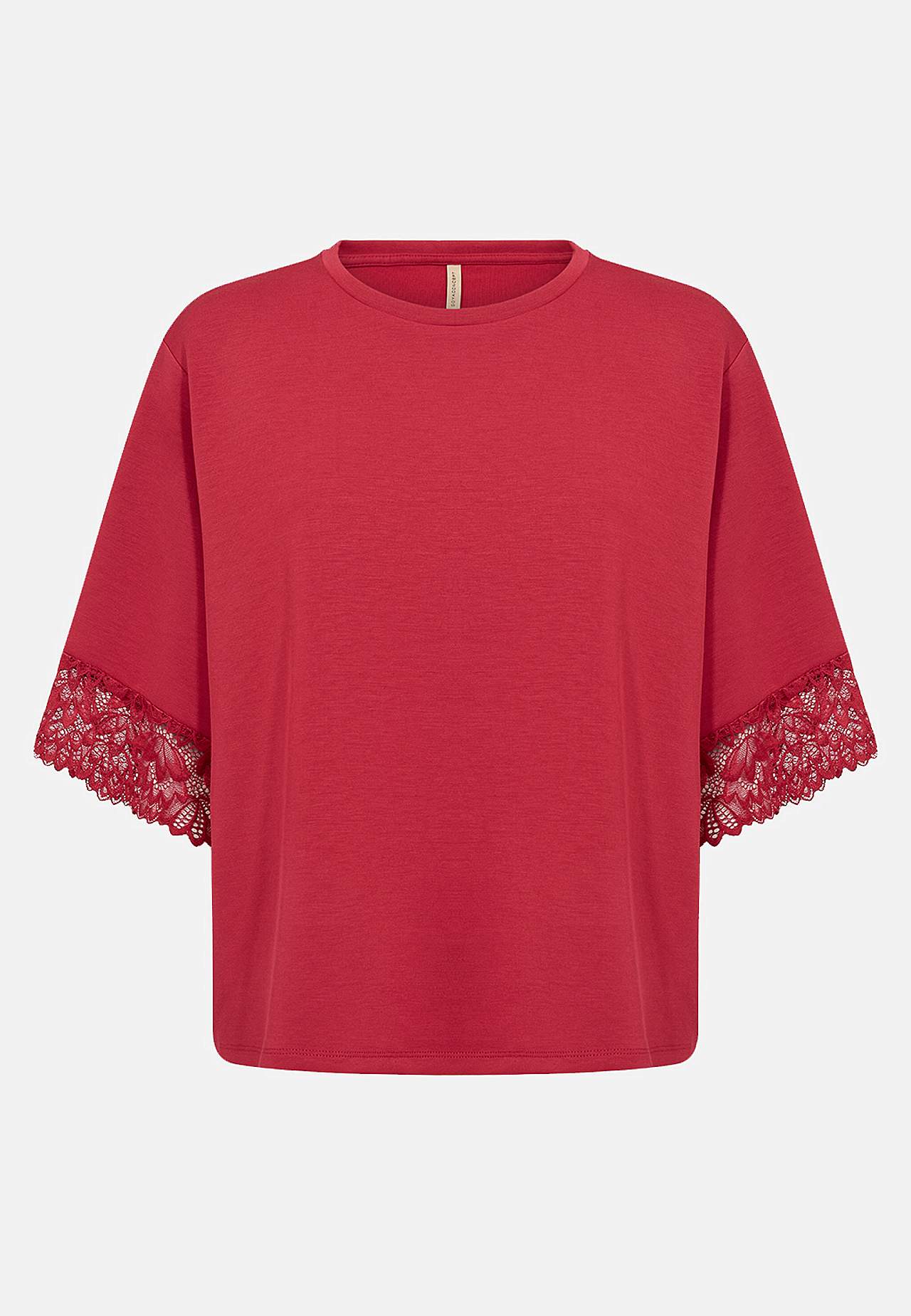 Superblød jerseytop med blonde
