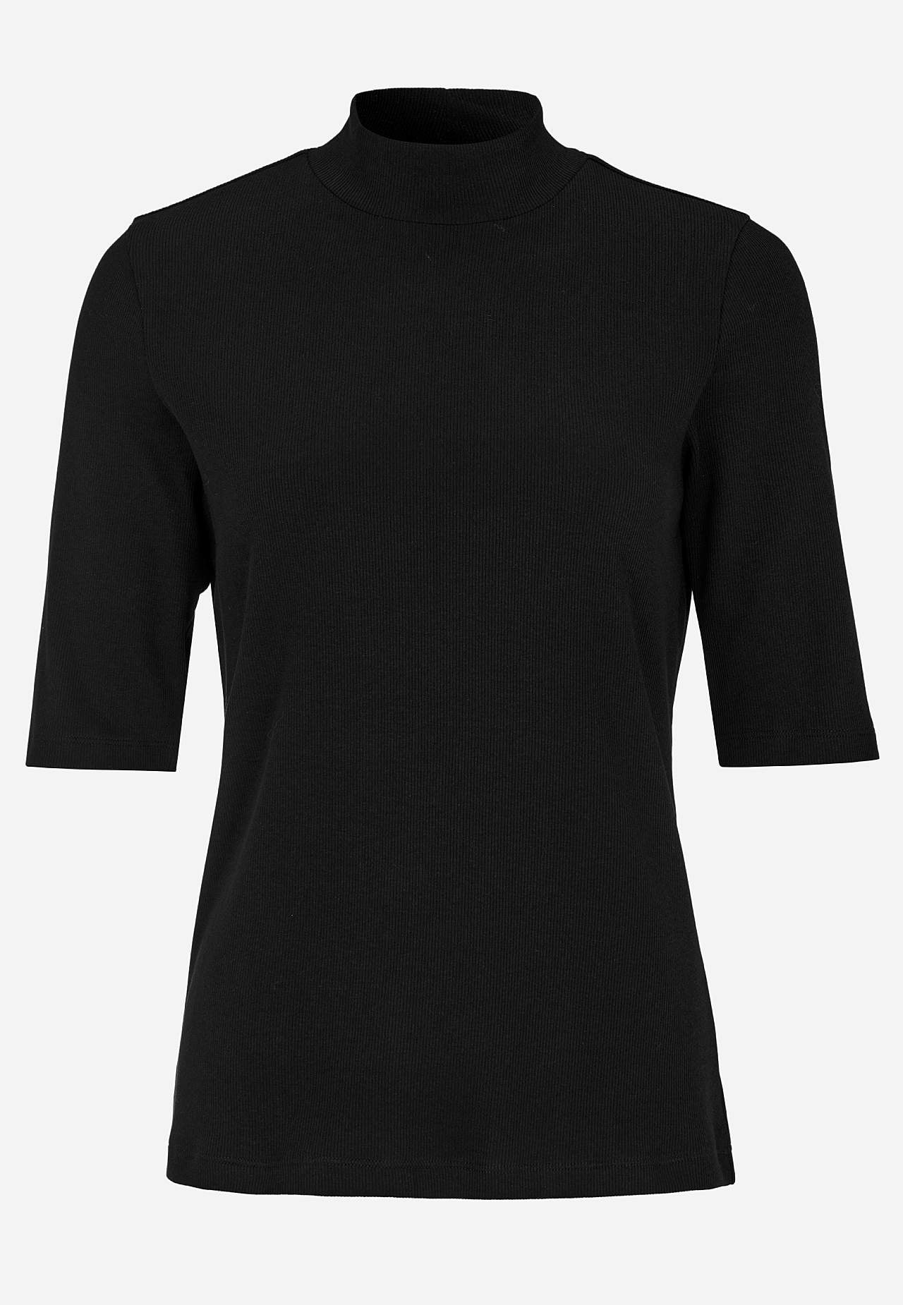 Ribbed top with turtleneck