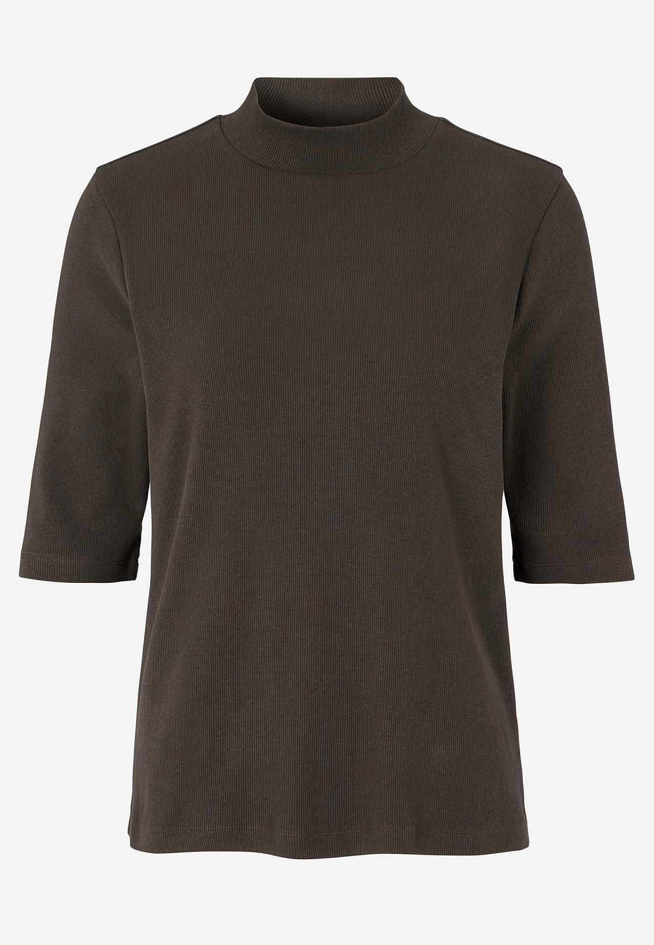 Ribbad topp med polokrage