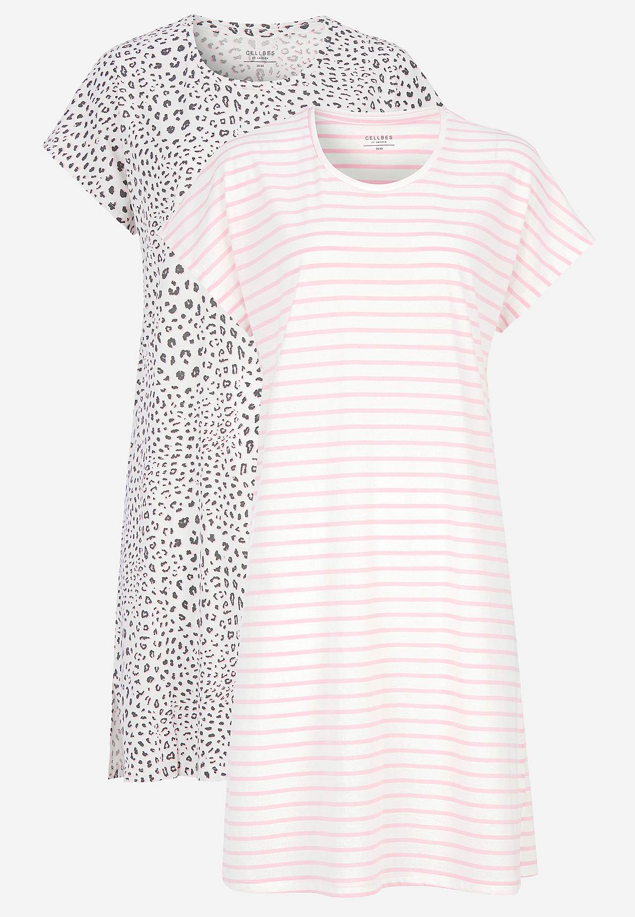 Short-sleeved nightdress 2-pack