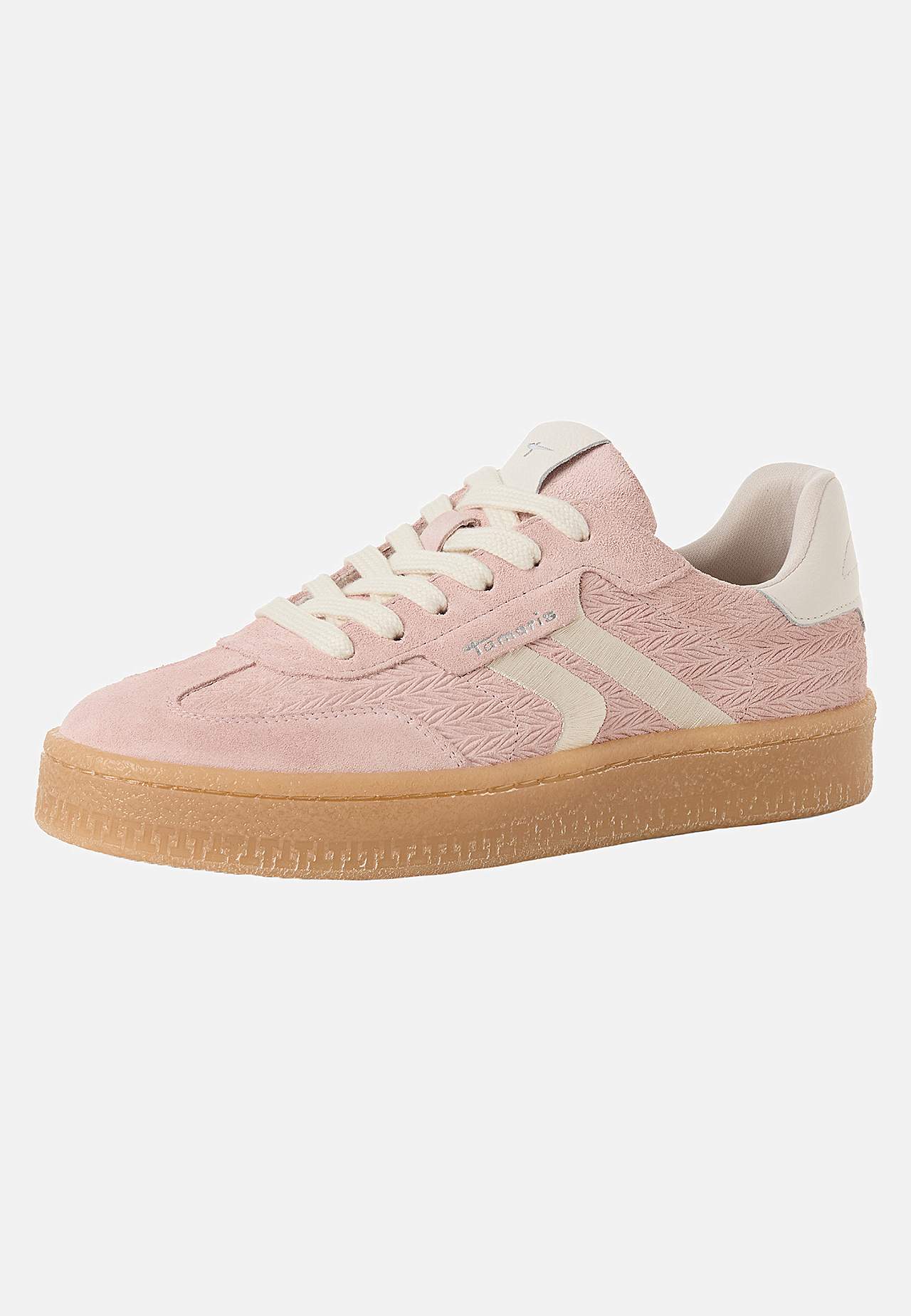 Ruskindssneakers med snøring