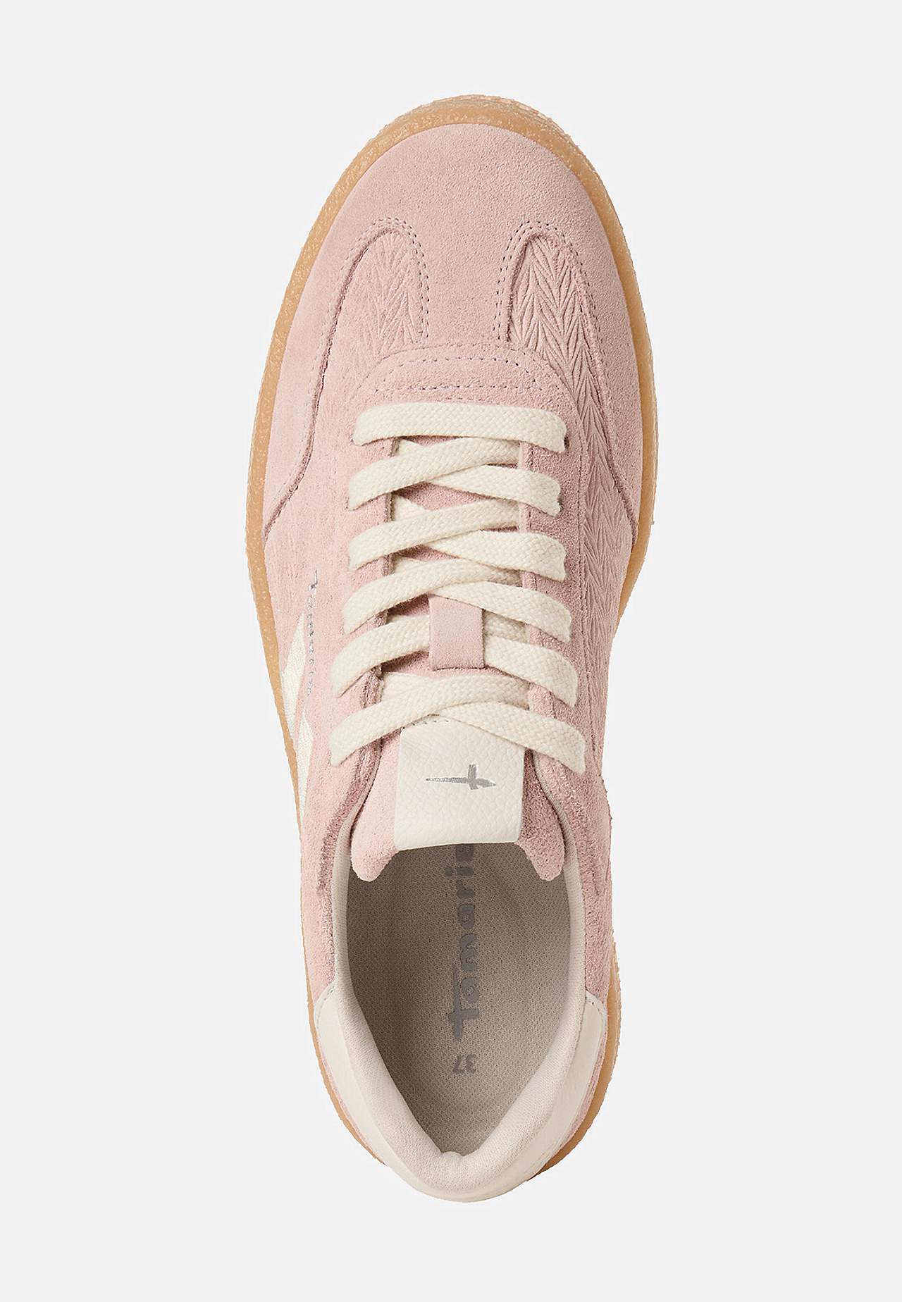 Ruskindssneakers med snøring