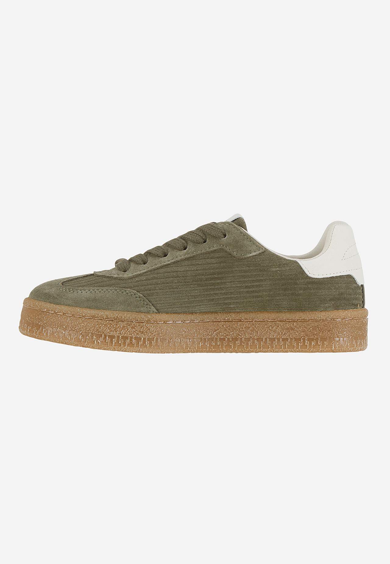 Ruskindssneakers med snøring