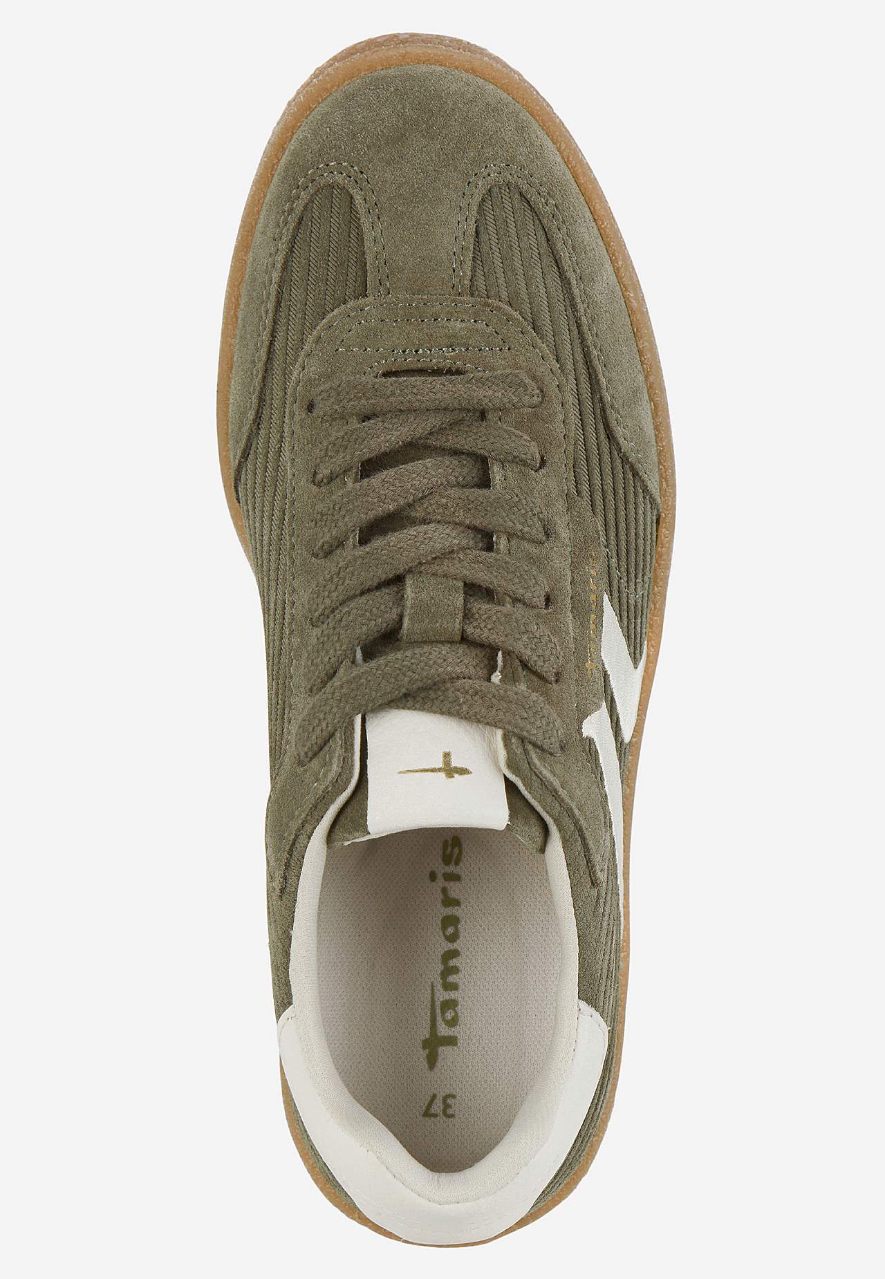 Ruskindssneakers med snøring