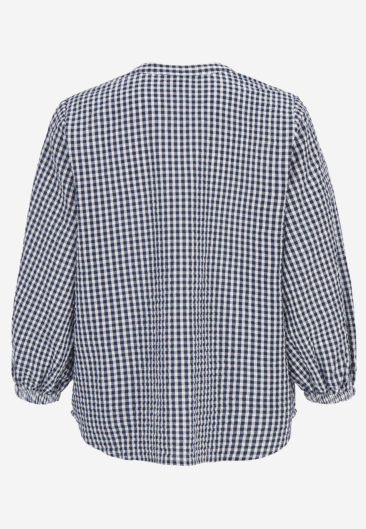Small checked blouse in seersucker