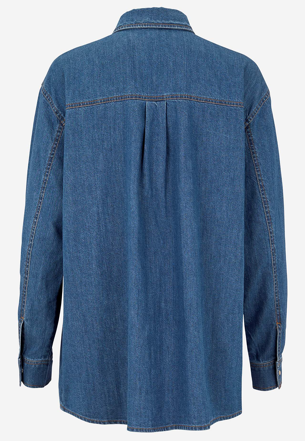 Non-stretch denim shirt
