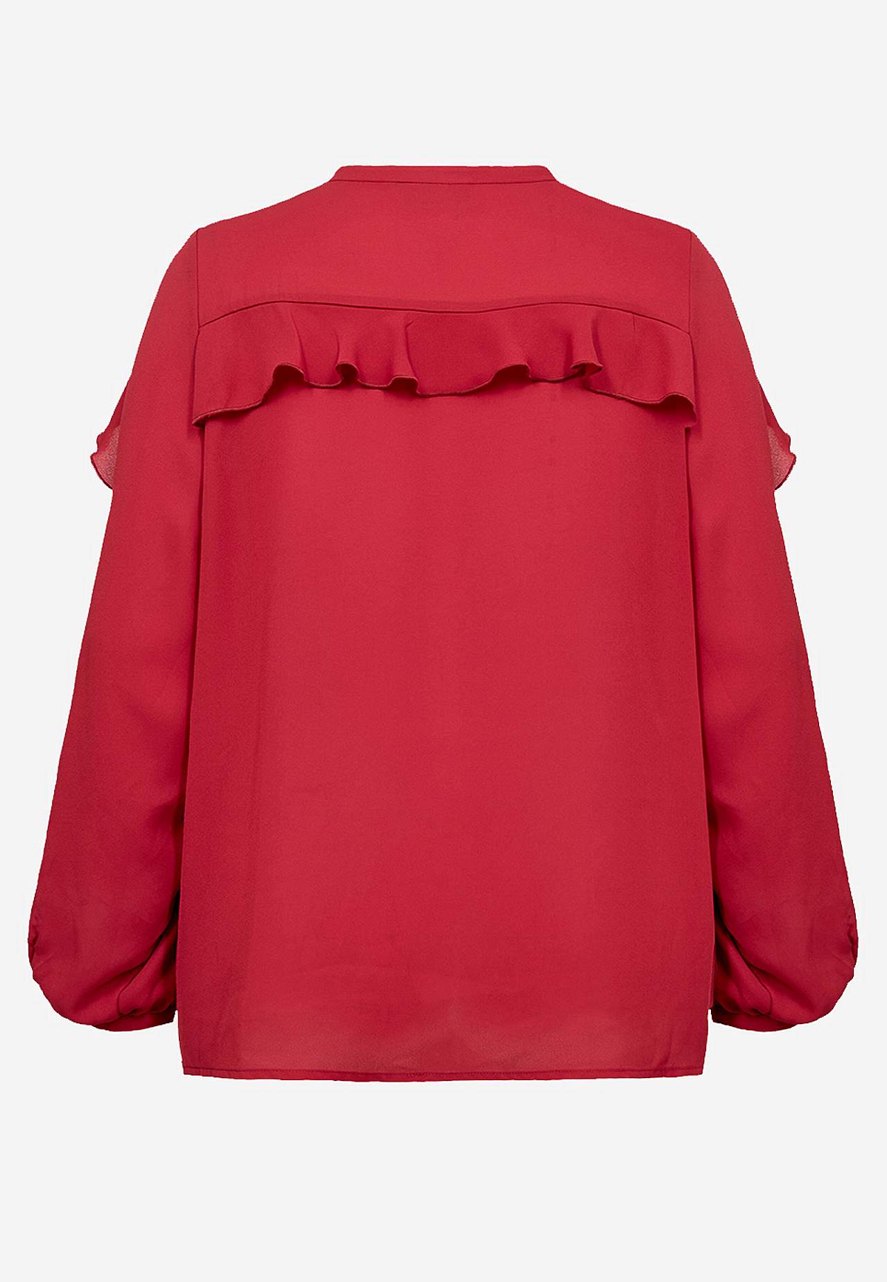 Blus med volanger