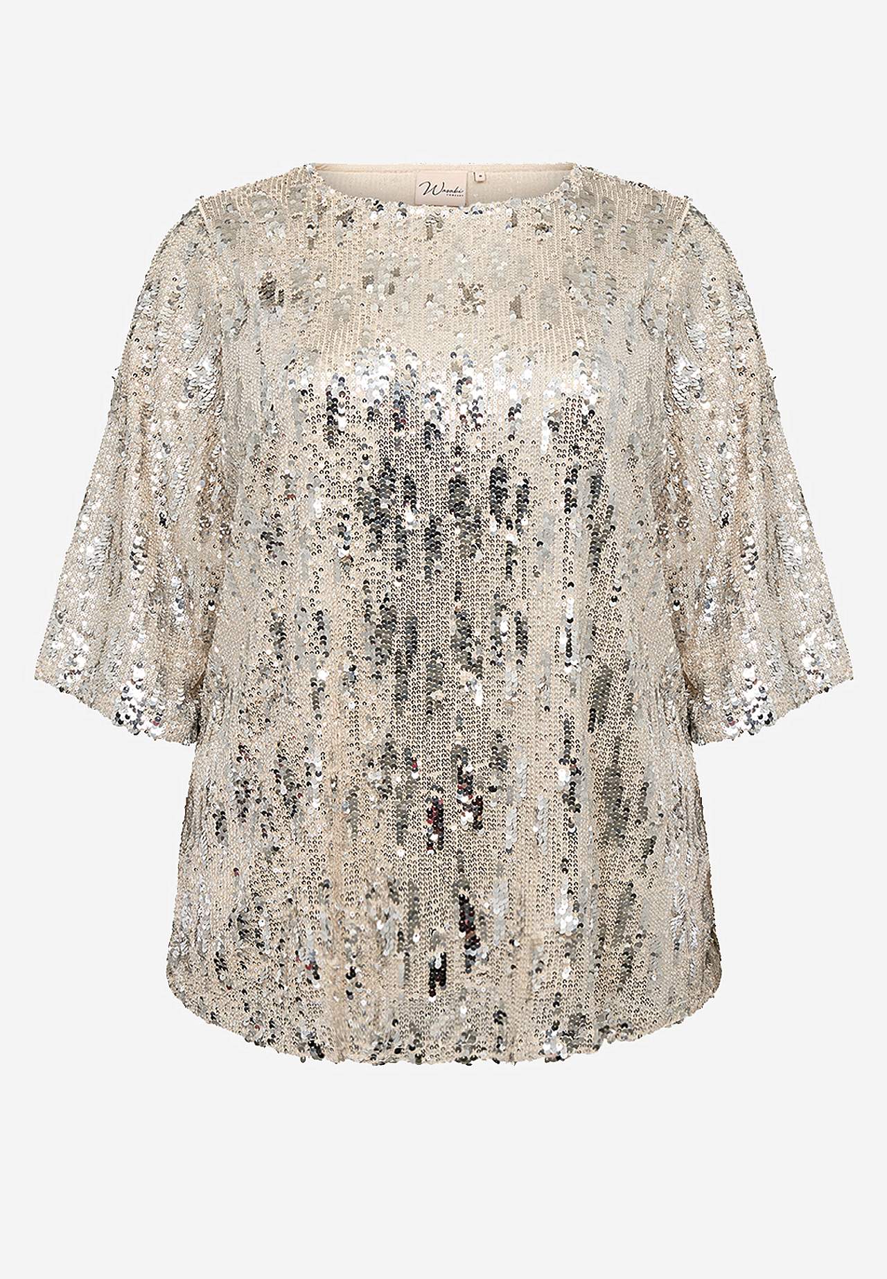 Festlig jerseytop med pailleter