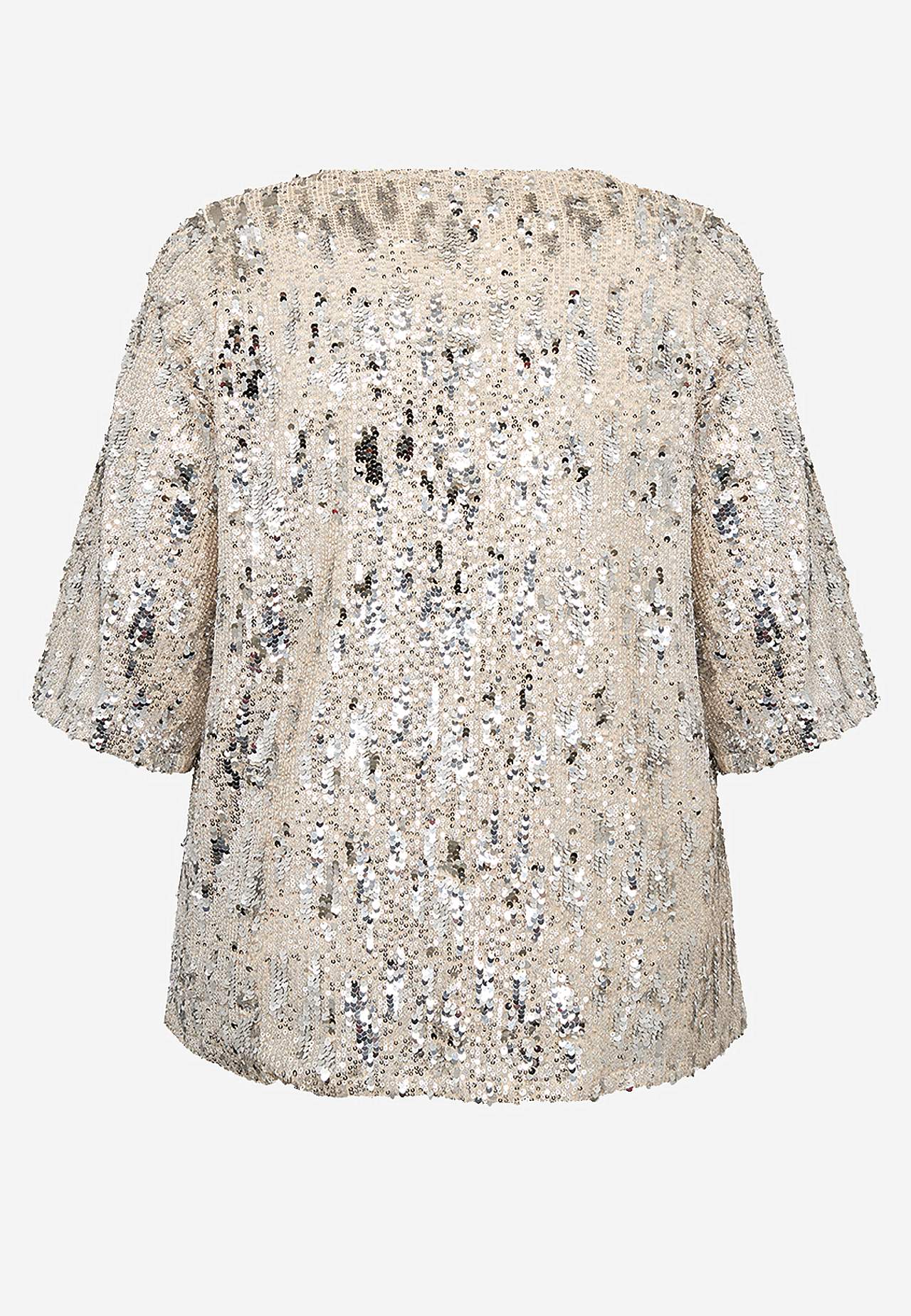 Festlig jerseytop med pailleter