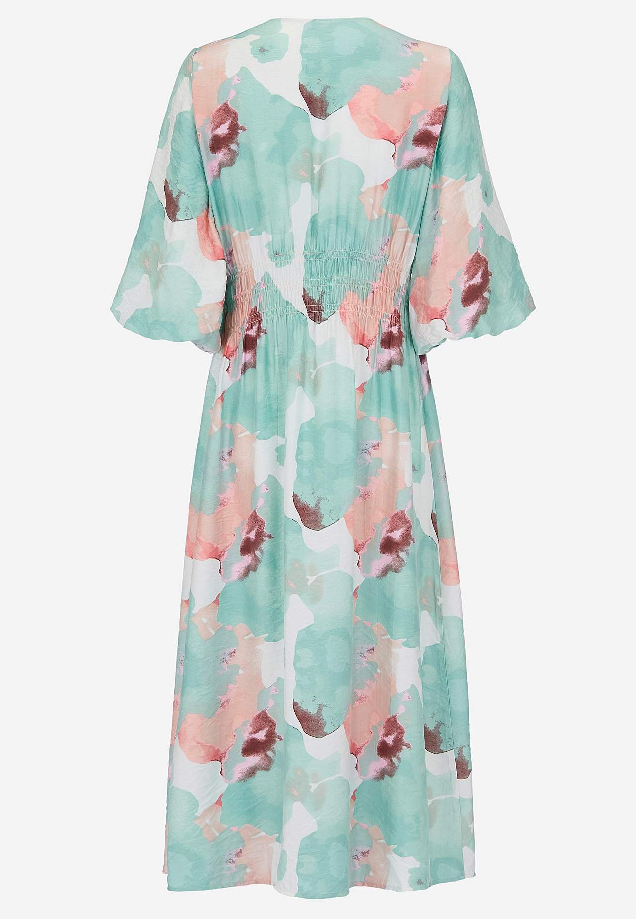 Dress with lined puff sleeve