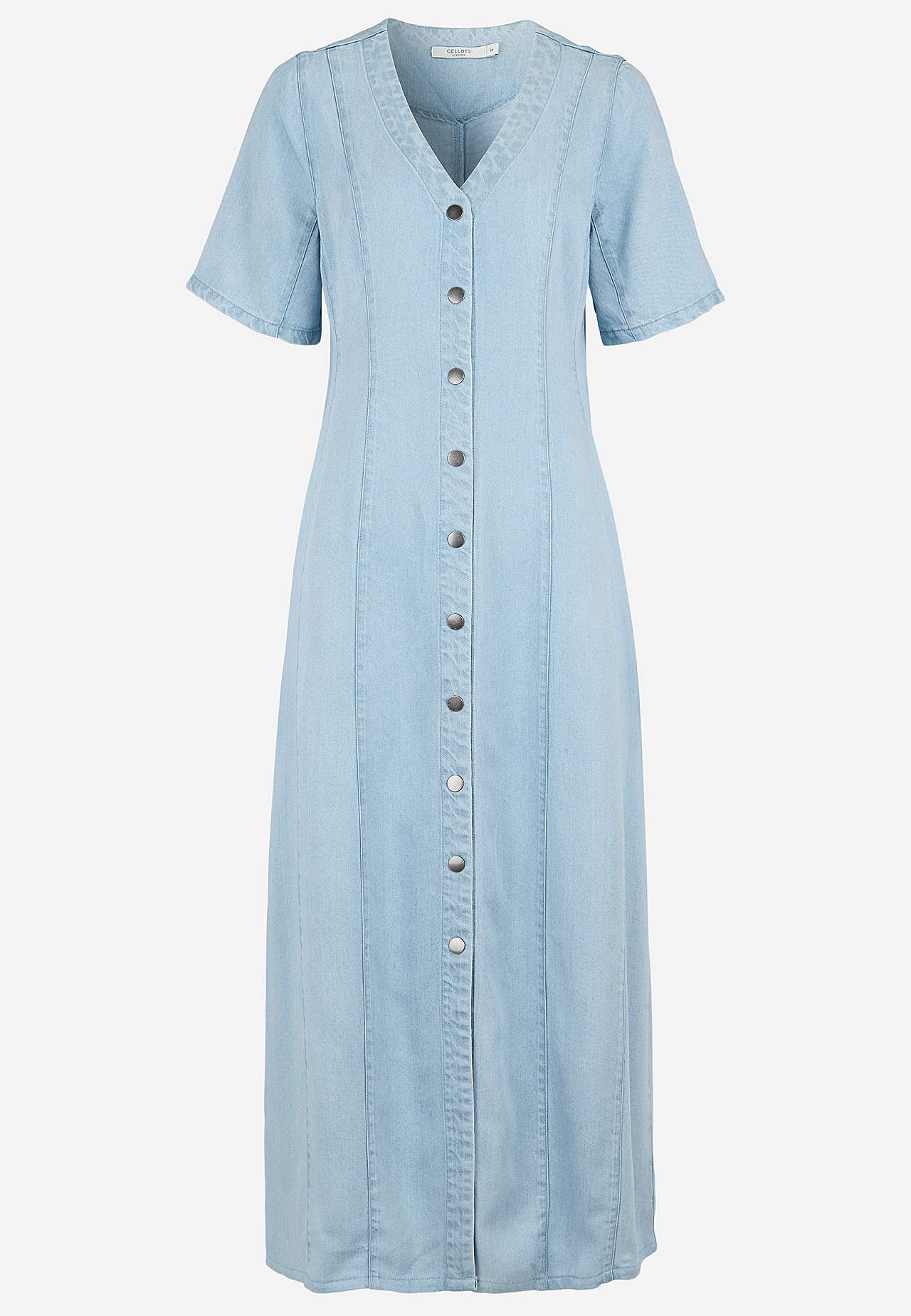Ultra-soft Premium denim dress with buttons