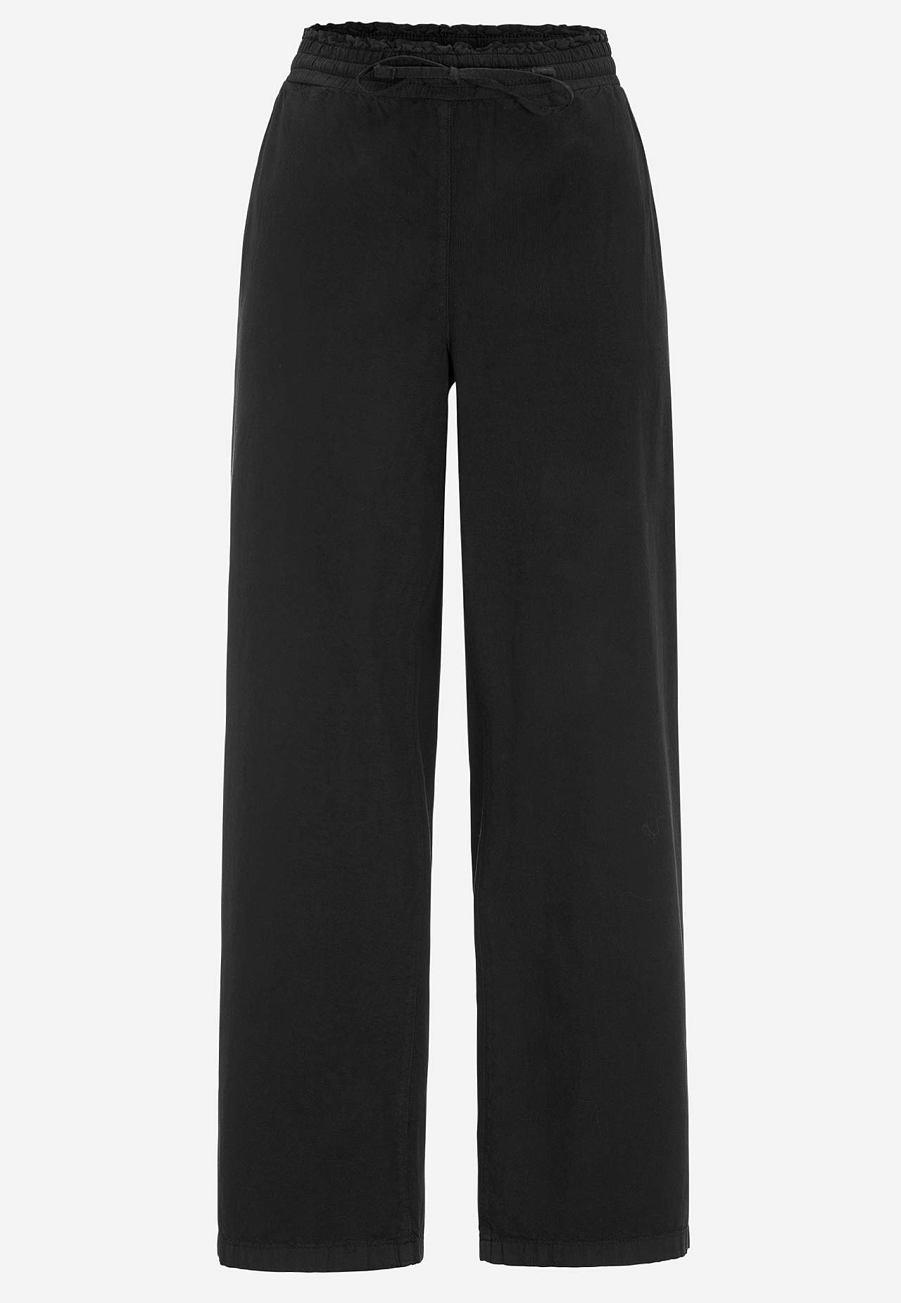 Trousers in washed cotton