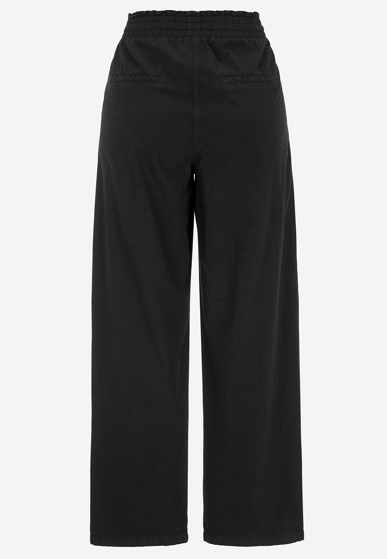 Trousers in washed cotton